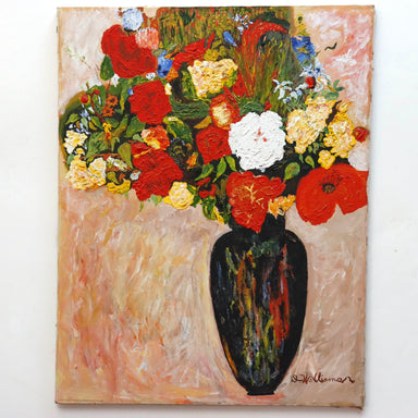 Walliamar Modernist floral Still Life Oil on Canvas | Work of Man