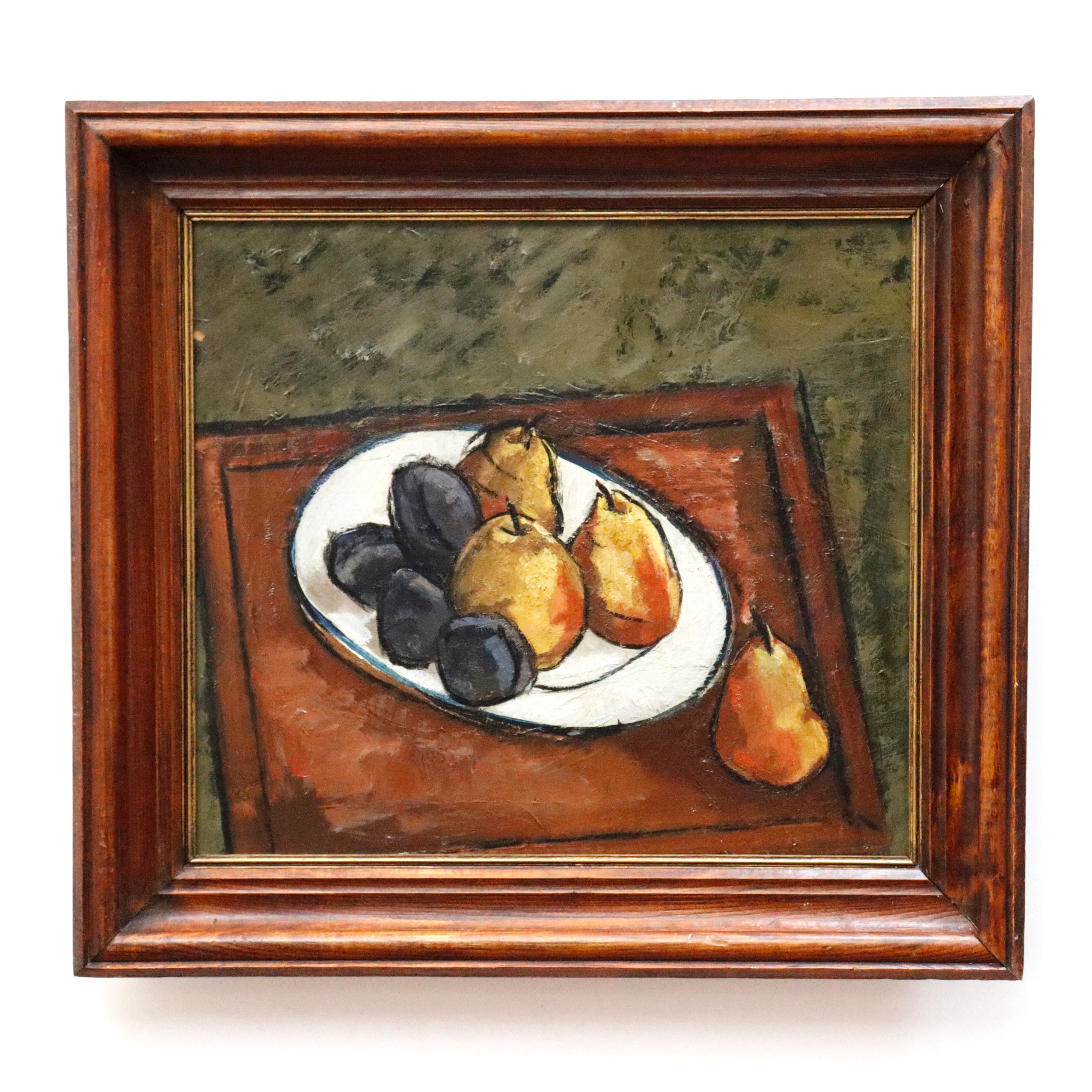 AW959: French Modernist Still Life Manner of Cezanne Early 20th Century Oil on Canvas Painting