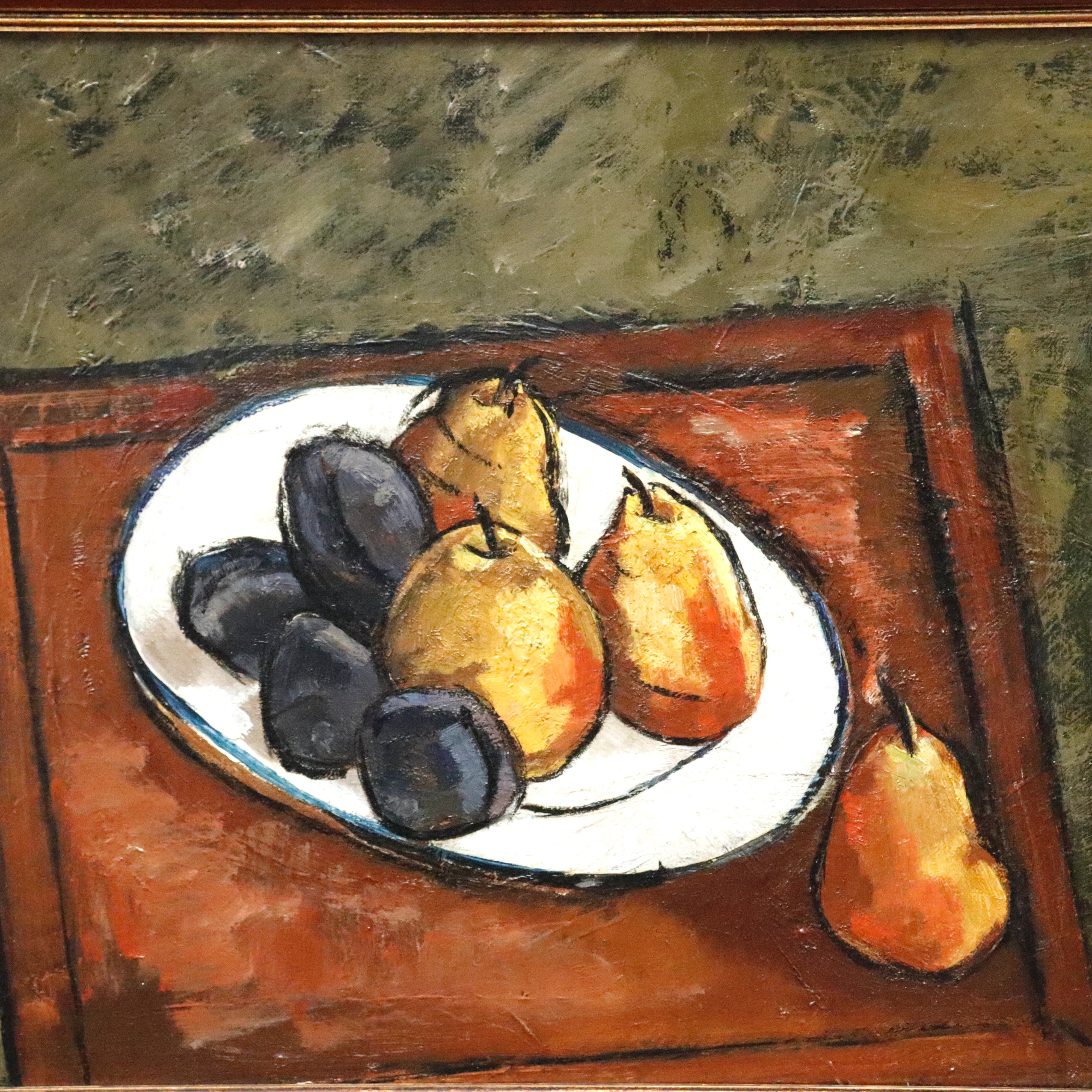AW959: French Modernist Still Life Manner of Cezanne Early 20th Century Oil on Canvas Painting