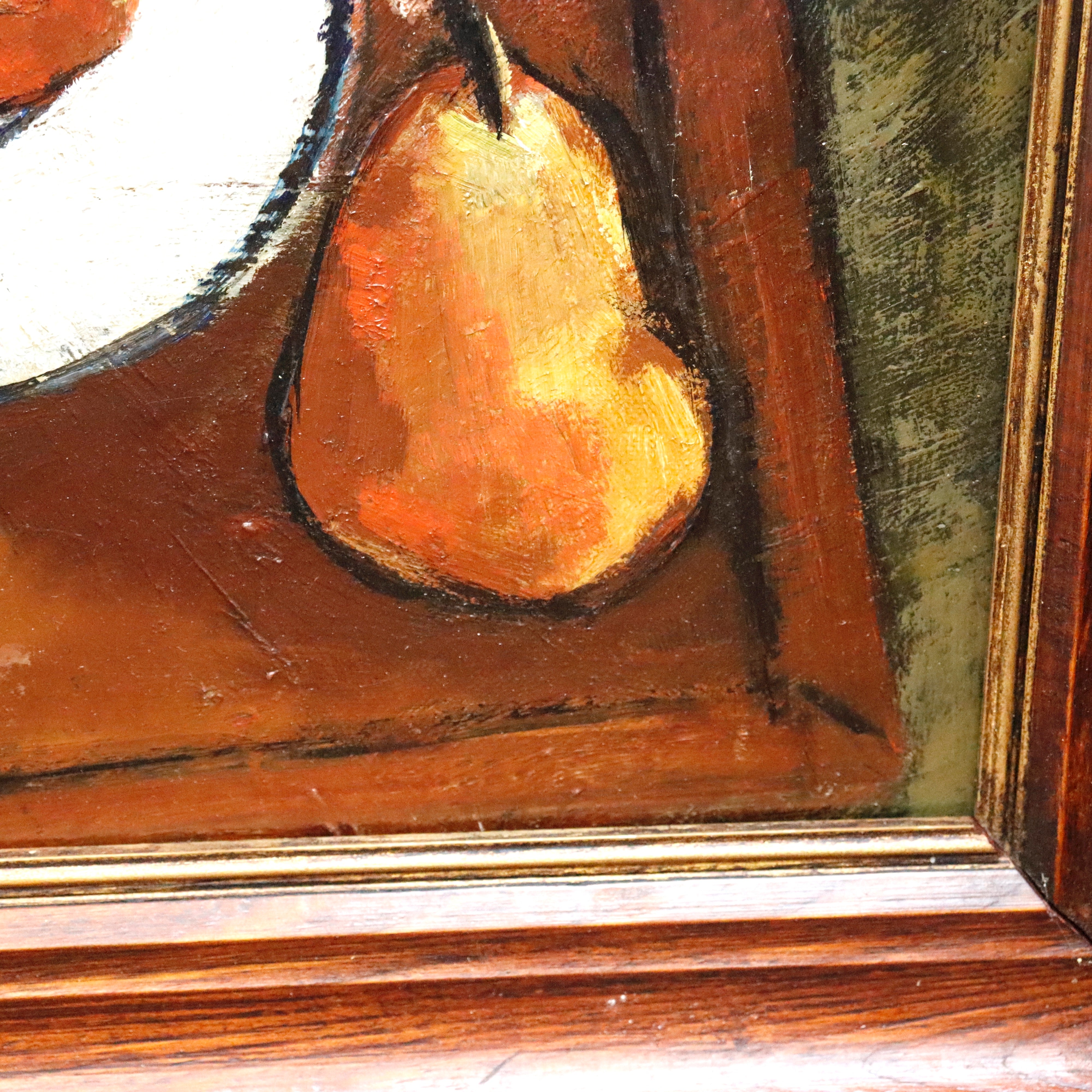 AW959: French Modernist Still Life Manner of Cezanne Early 20th Century Oil on Canvas Painting