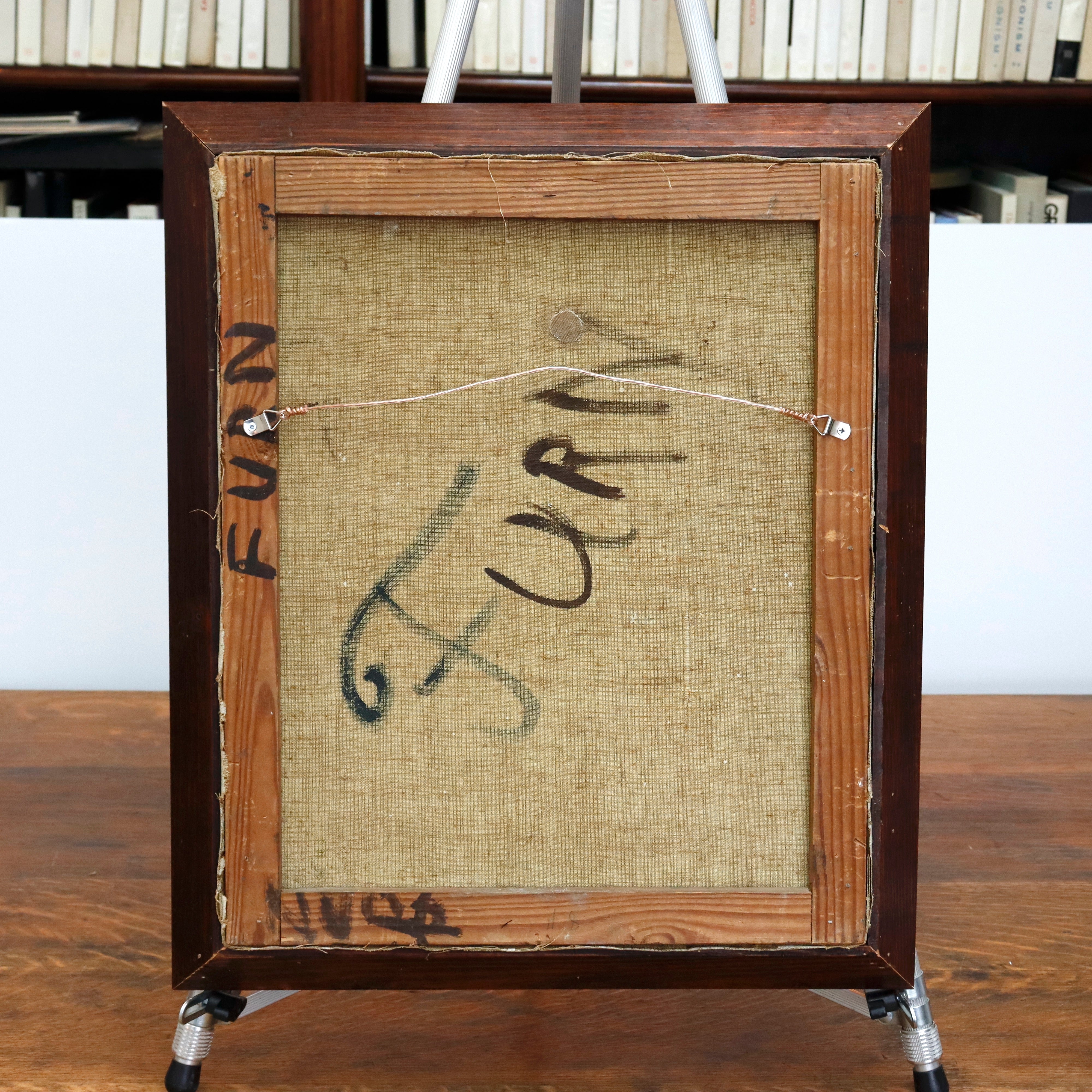 AW949: Antique French Floral and Fruit Oil on Canvas Painting Circa 1900