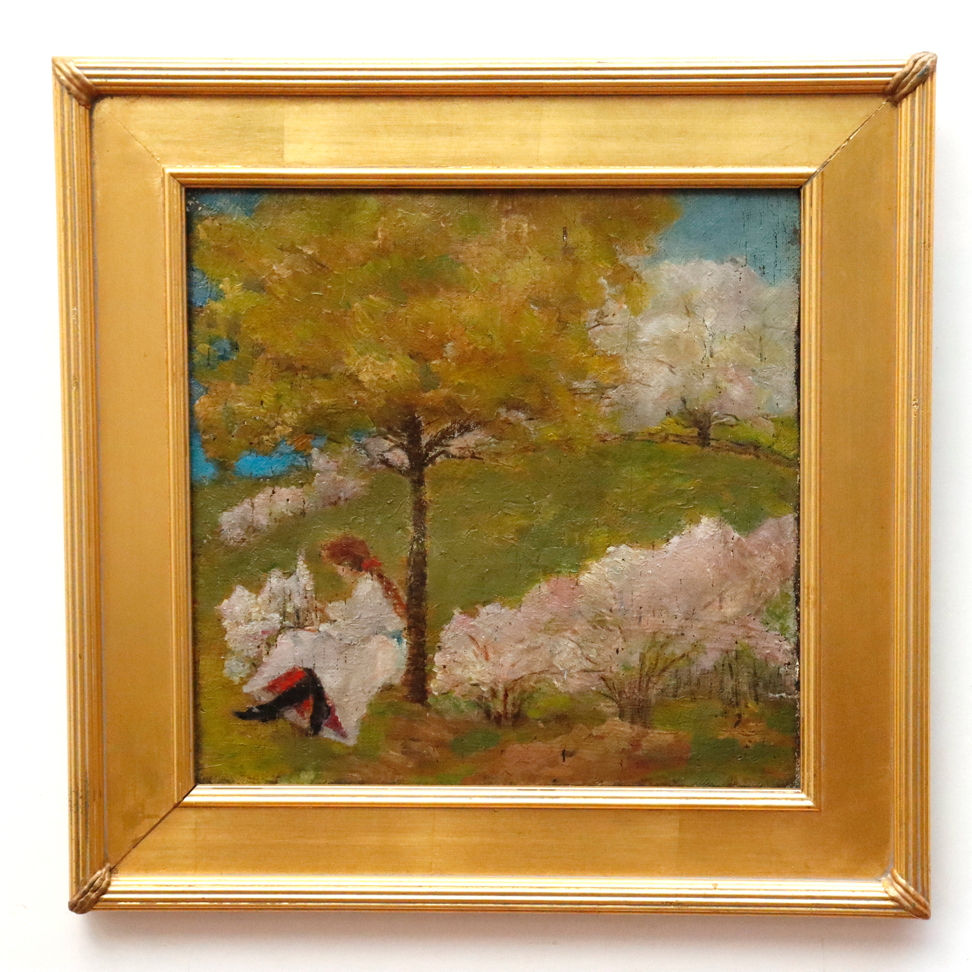 AW261: Henry Hengstler Summer Afternoon Oil on Canvas Painting