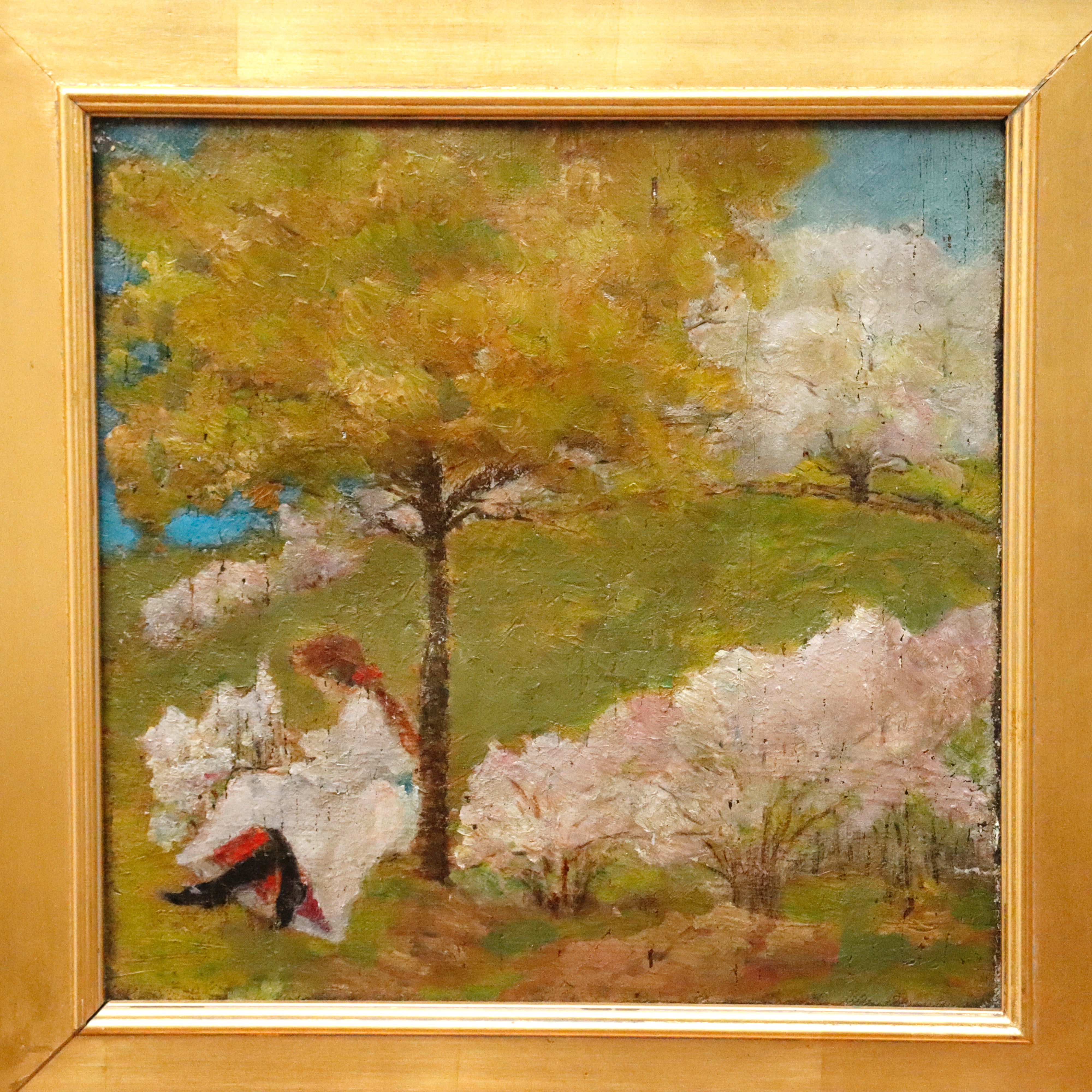 AW261: Henry Hengstler Summer Afternoon Oil on Canvas Painting