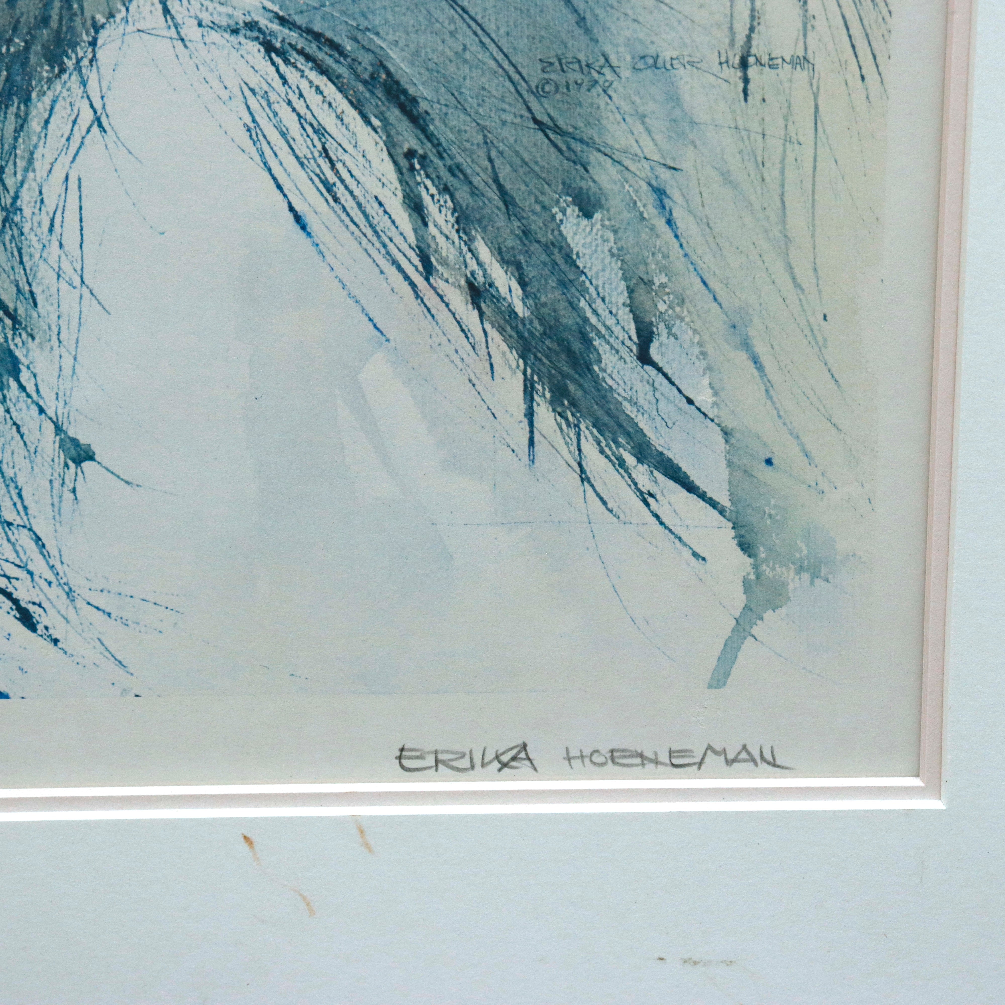 AW3-400: Erika Hoene Limited Edition Watercolor of Woman With Flowers in Her Hair