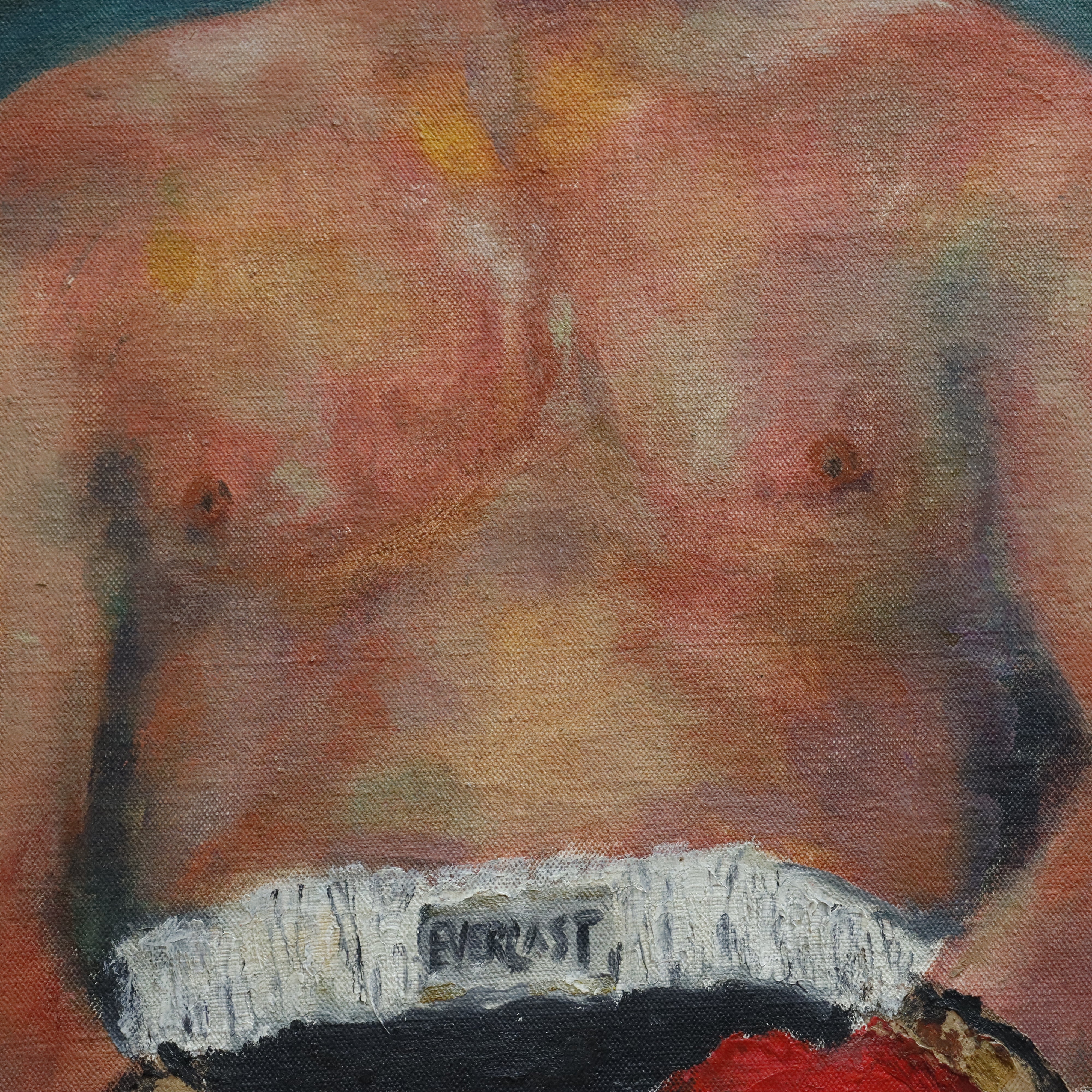 AW969: L. Banaski "The Boxer" Oil on Canvas Painting After Patricia Watwood