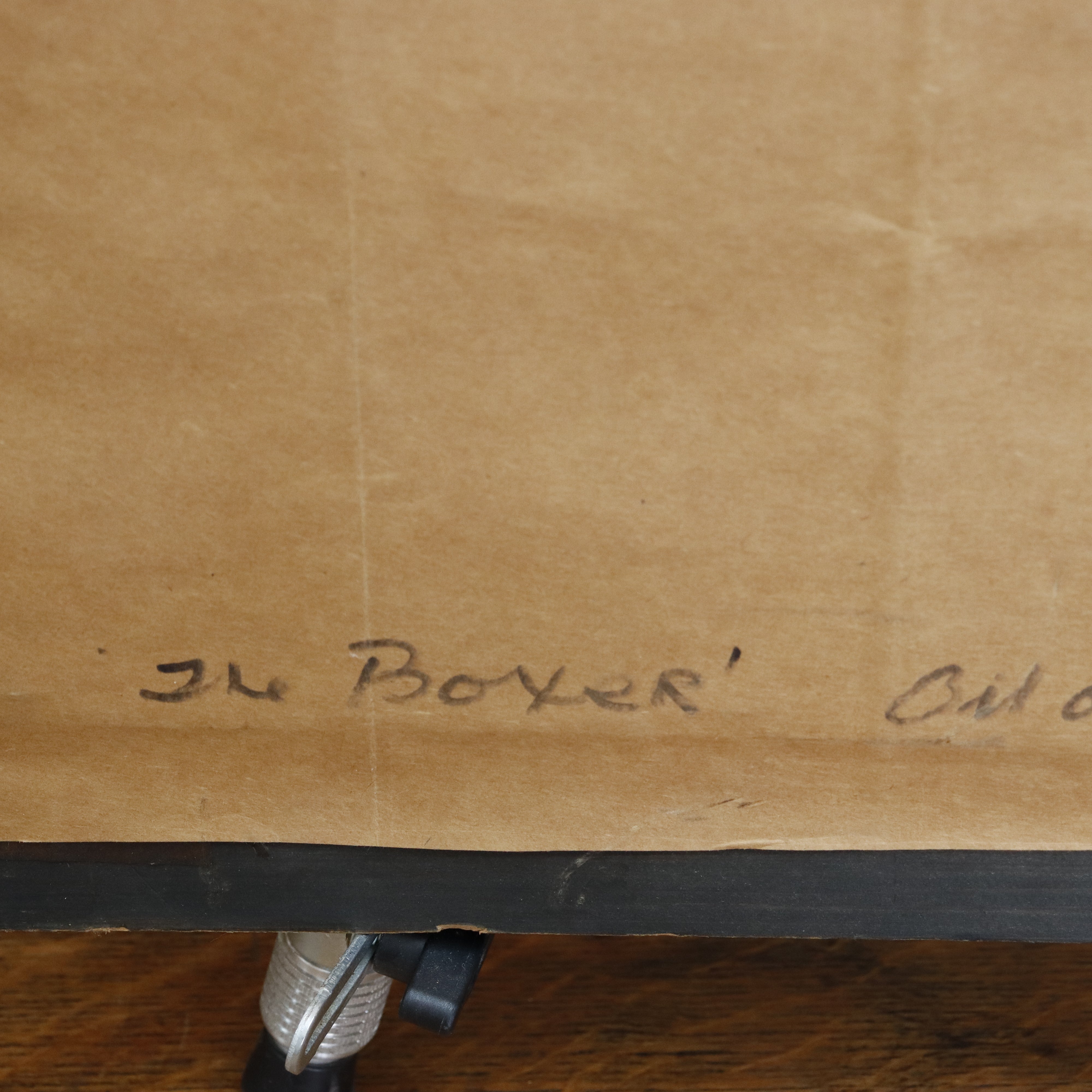 AW969: L. Banaski "The Boxer" Oil on Canvas Painting After Patricia Watwood