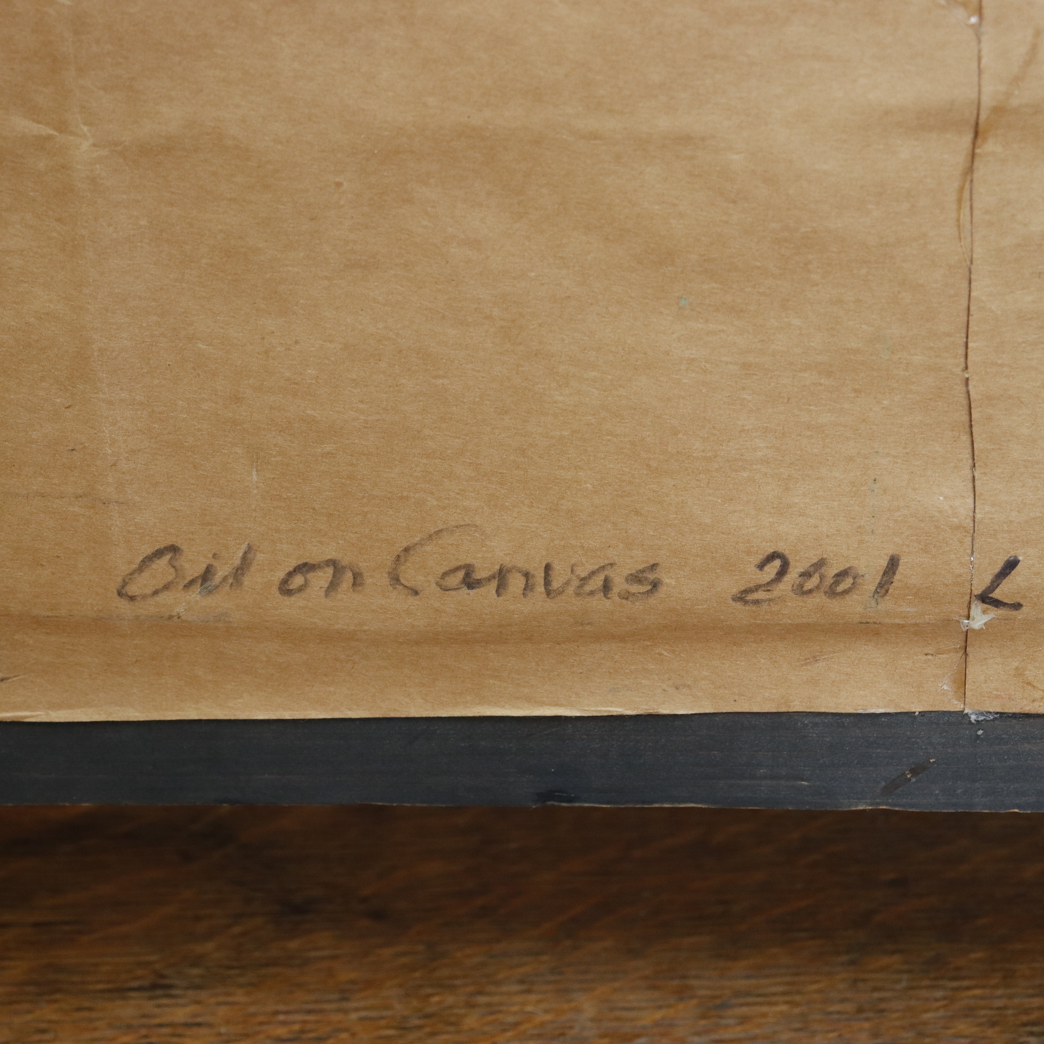 AW969: L. Banaski "The Boxer" Oil on Canvas Painting After Patricia Watwood