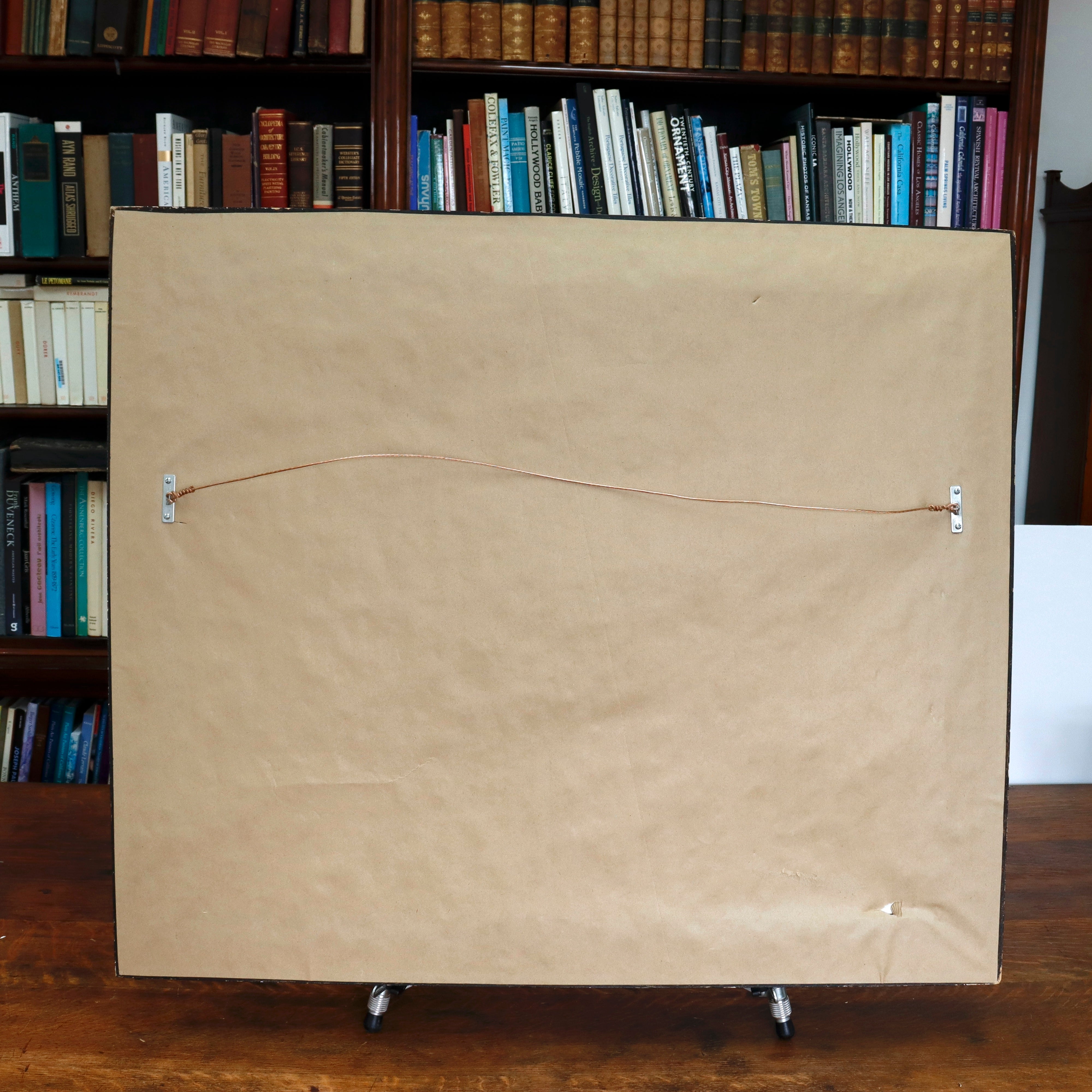 AW970: The Poker Game WPA Stylized Oil on Board Painting