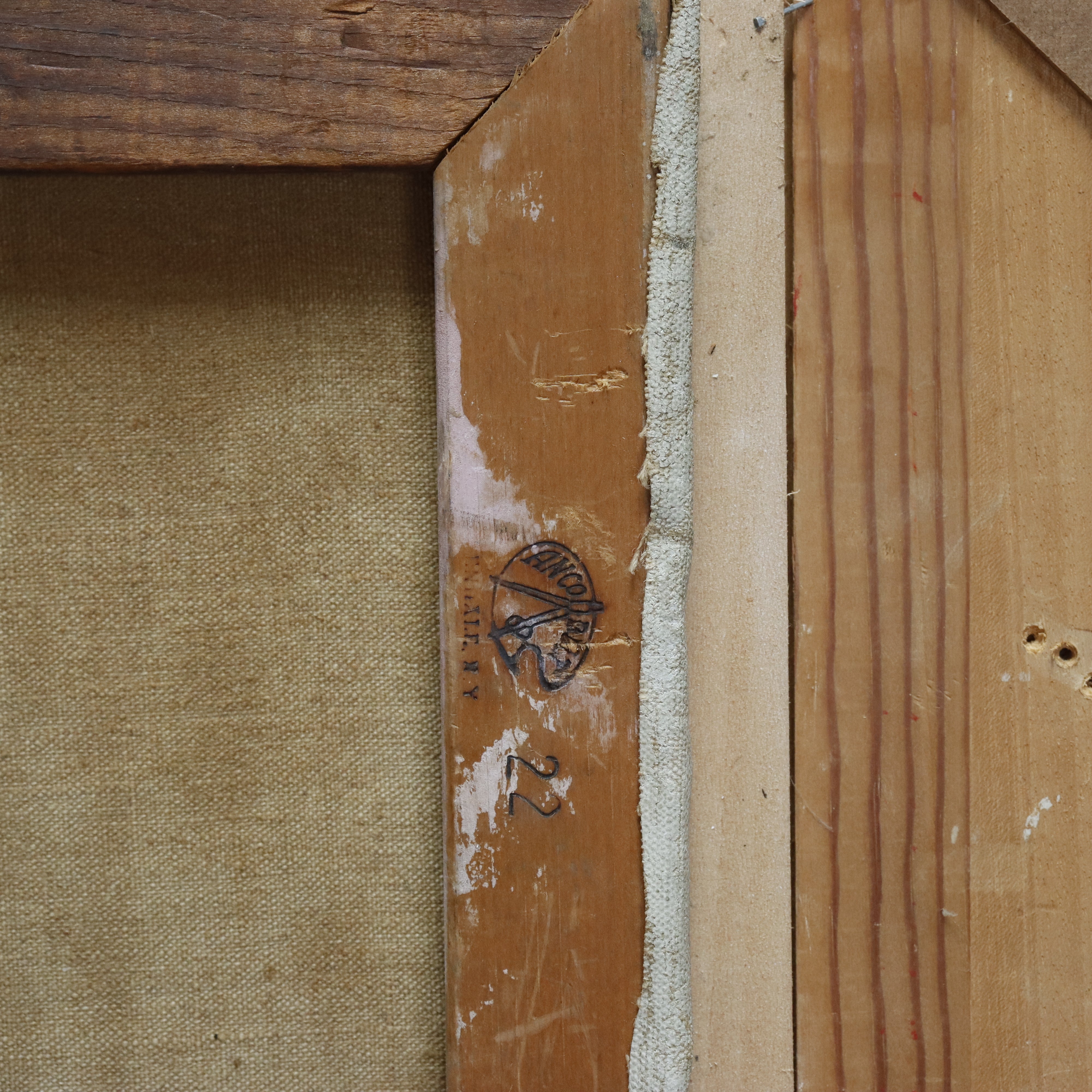 AW342: Sacha Moldovan Modernist Village Scene Oil on Canvas Painting Circa 1958