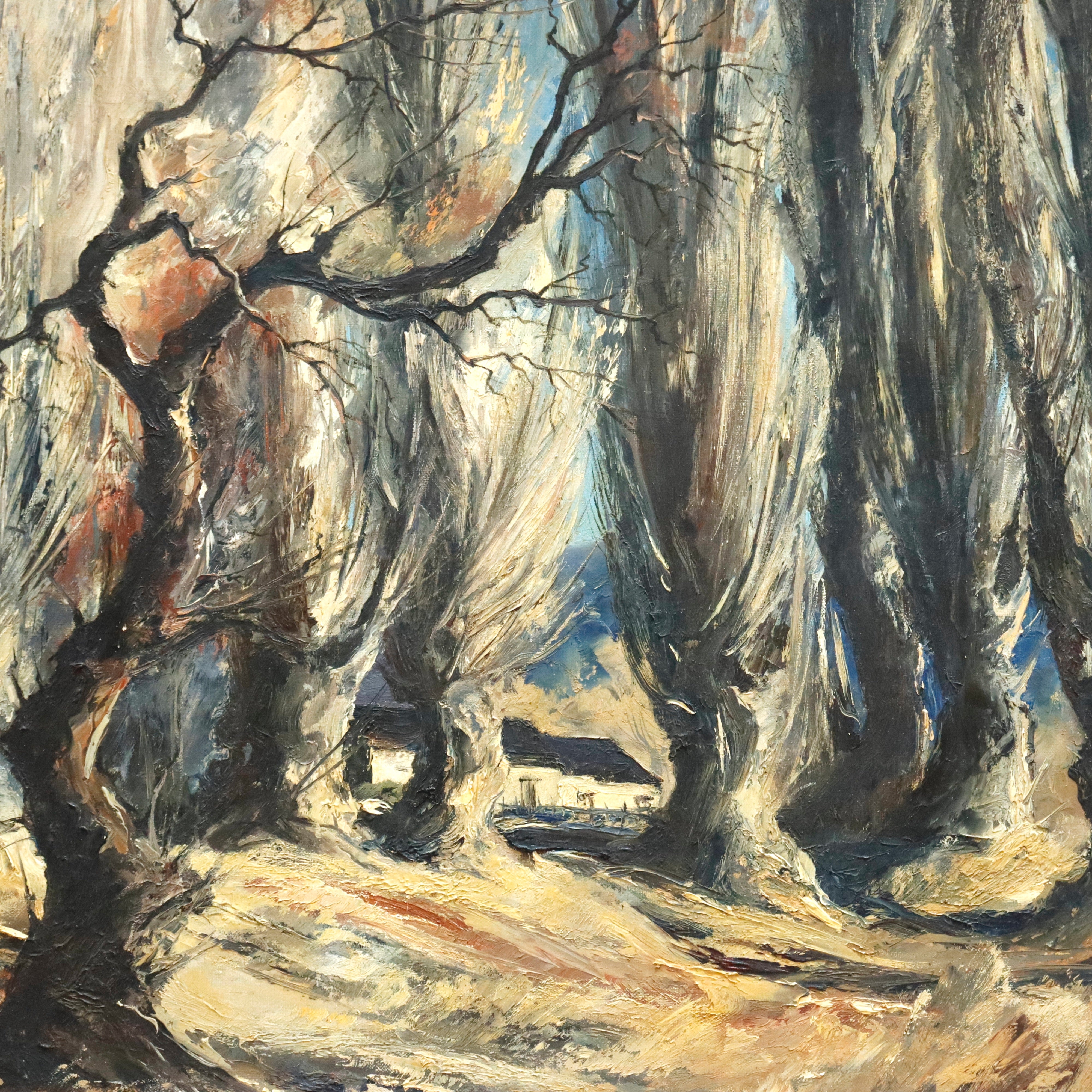 AW203: Joshua Meador California Ranch House Oil on Canvas