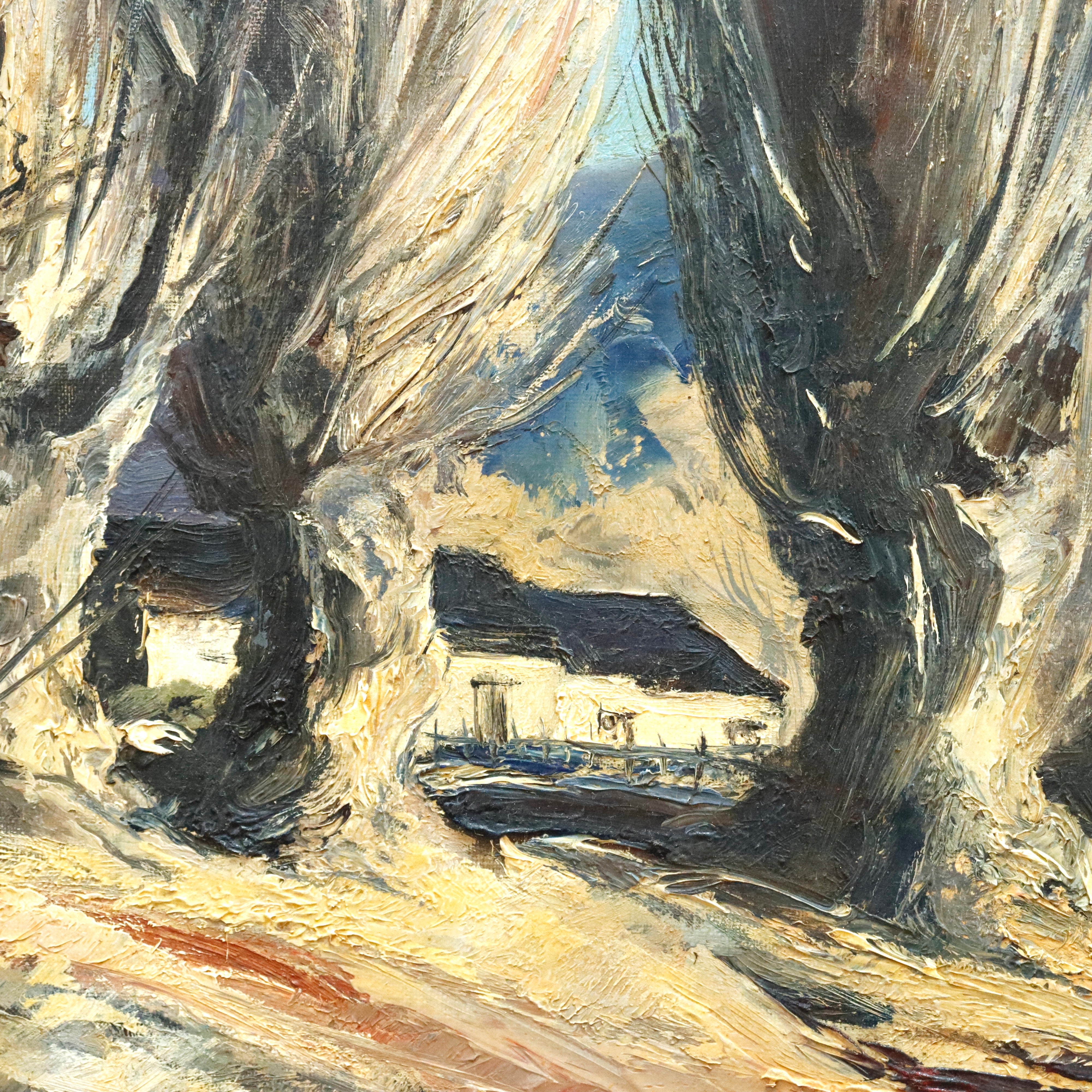 AW203: Joshua Meador California Ranch House Oil on Canvas