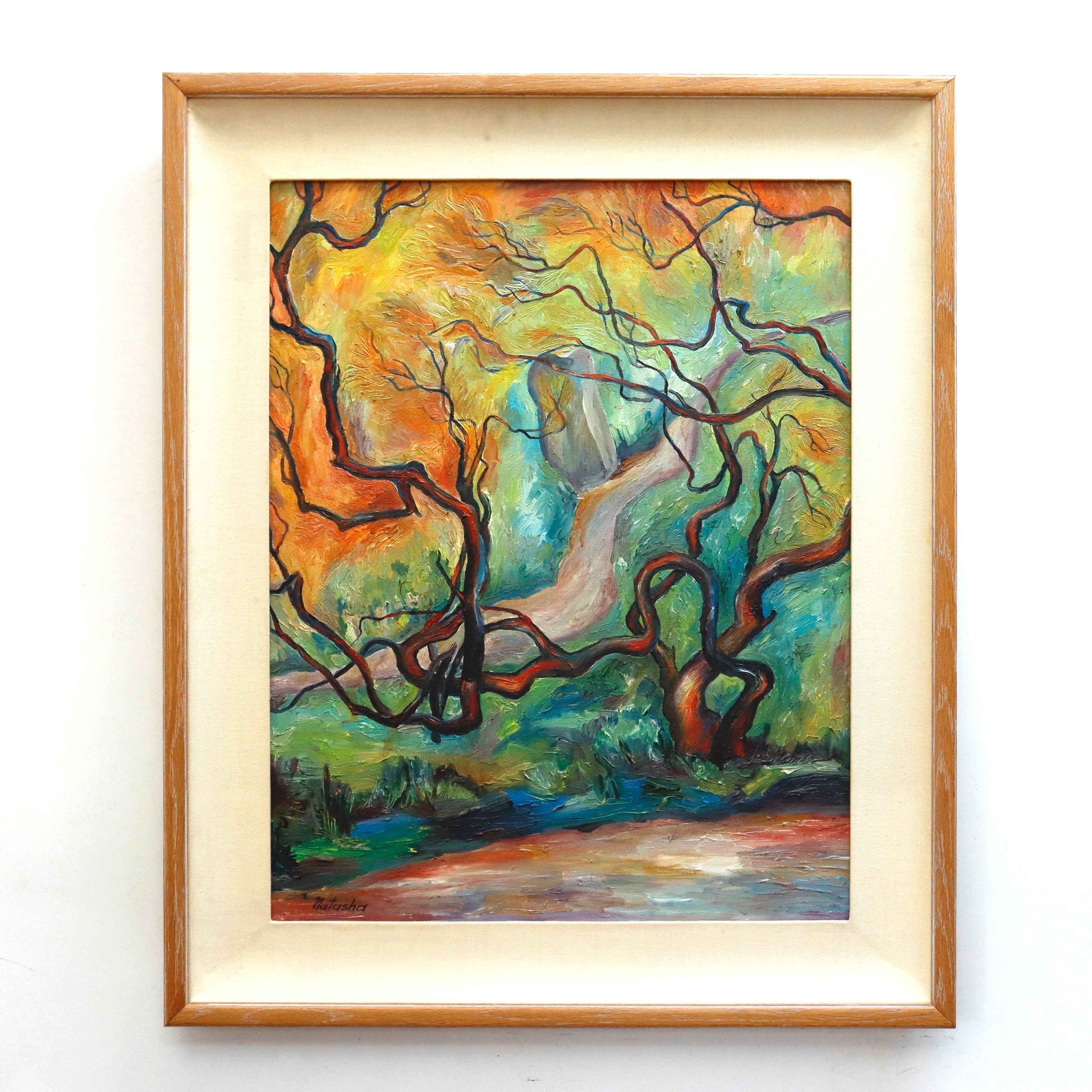 AW976: Natasha Fauvist Landscape Oil on Canvas