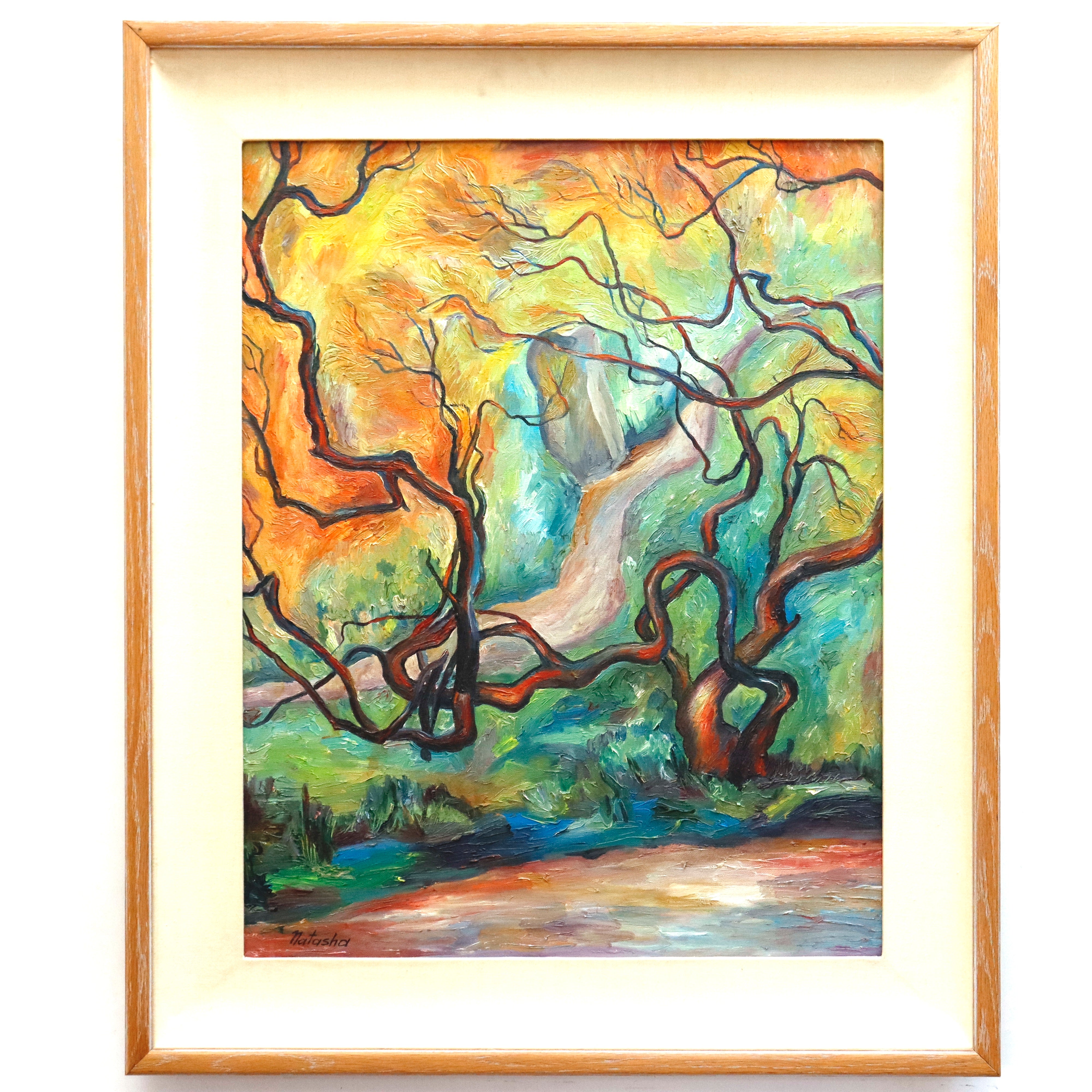 AW976: Natasha Fauvist Landscape Oil on Canvas