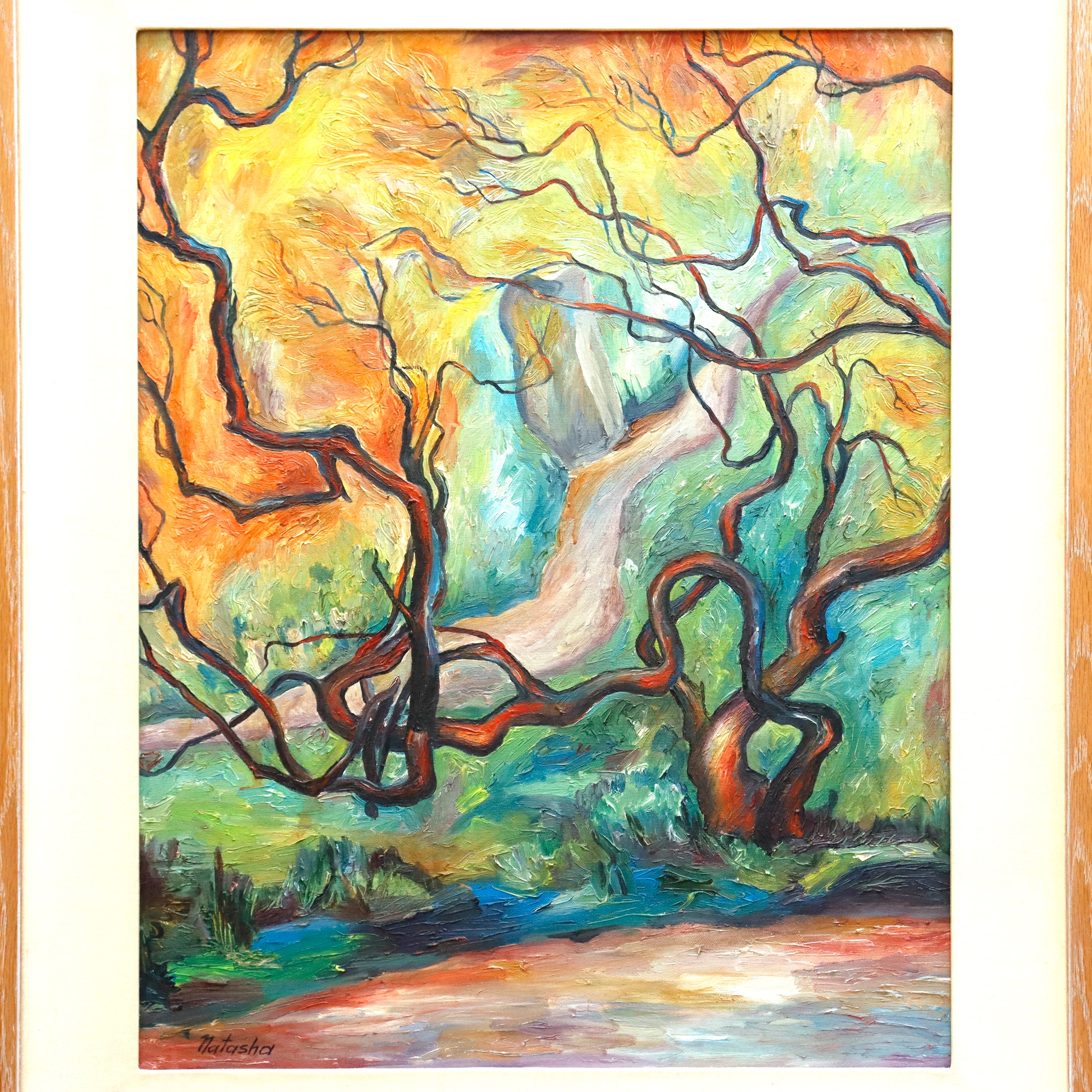 AW976: Natasha Fauvist Landscape Oil on Canvas