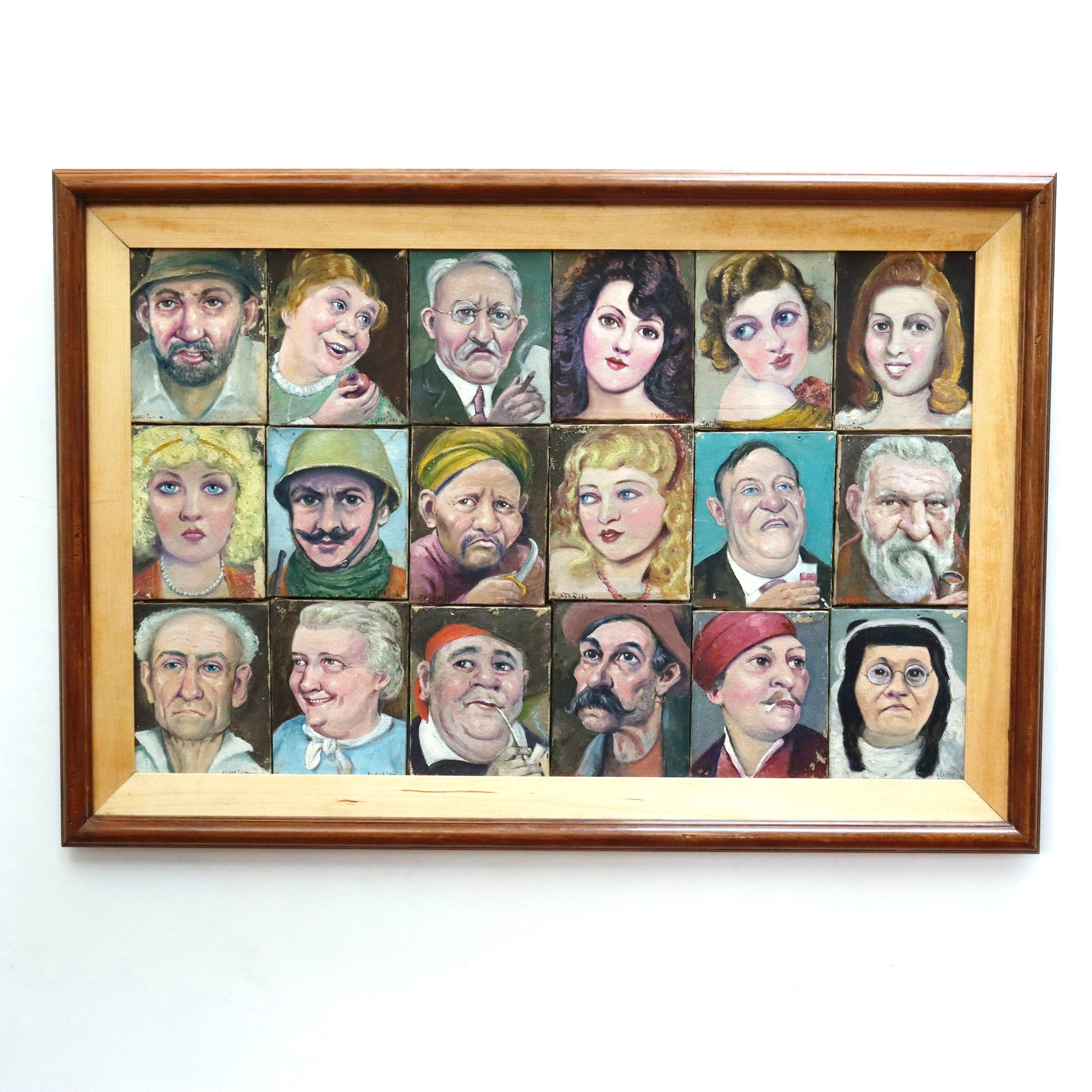 AW979: Hollywood's Golden Age Central Casting Portrait Caricature Collection E. Gateson