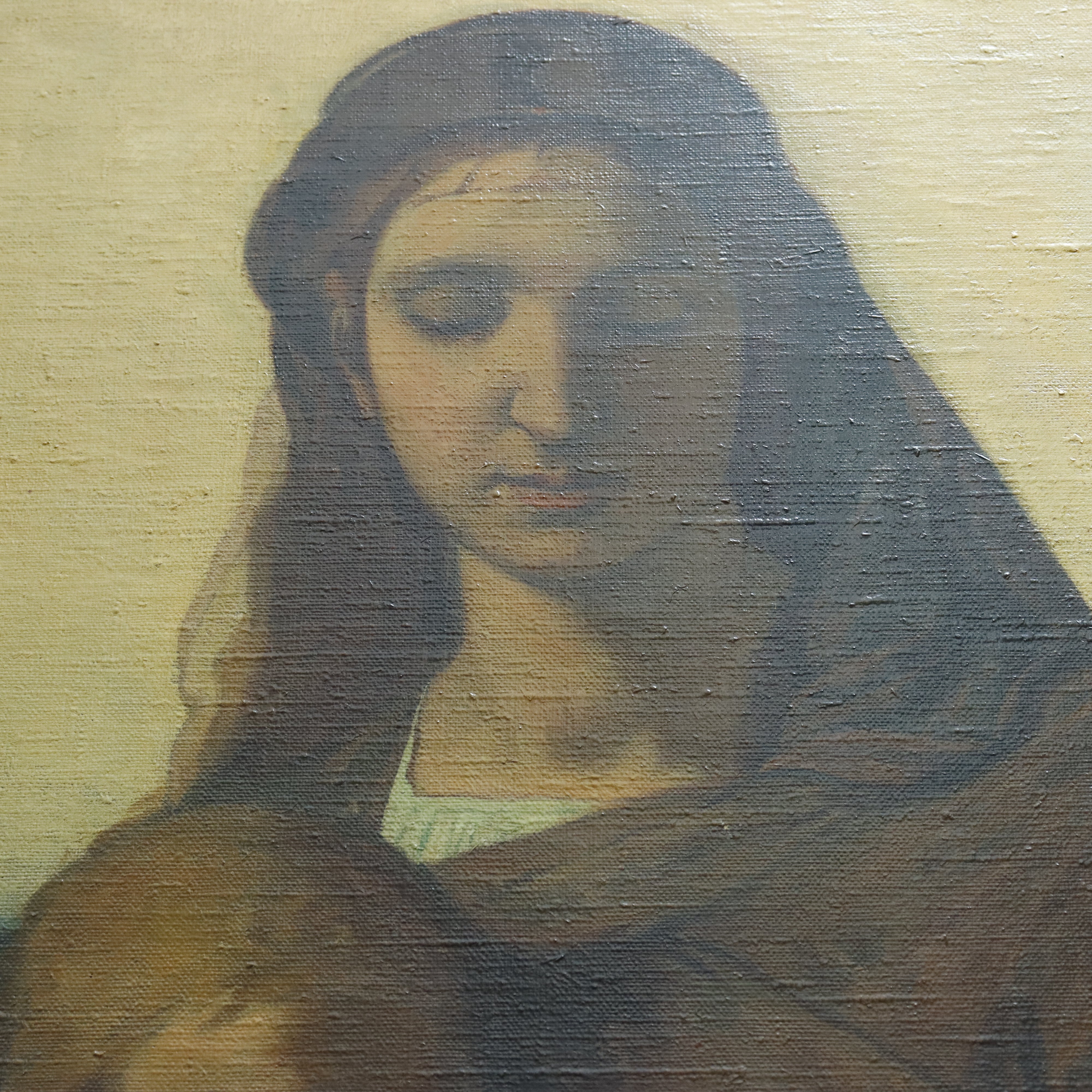 AW983: After Anselm Feuerbach "Mary With Child" Signed H Bach, 1922