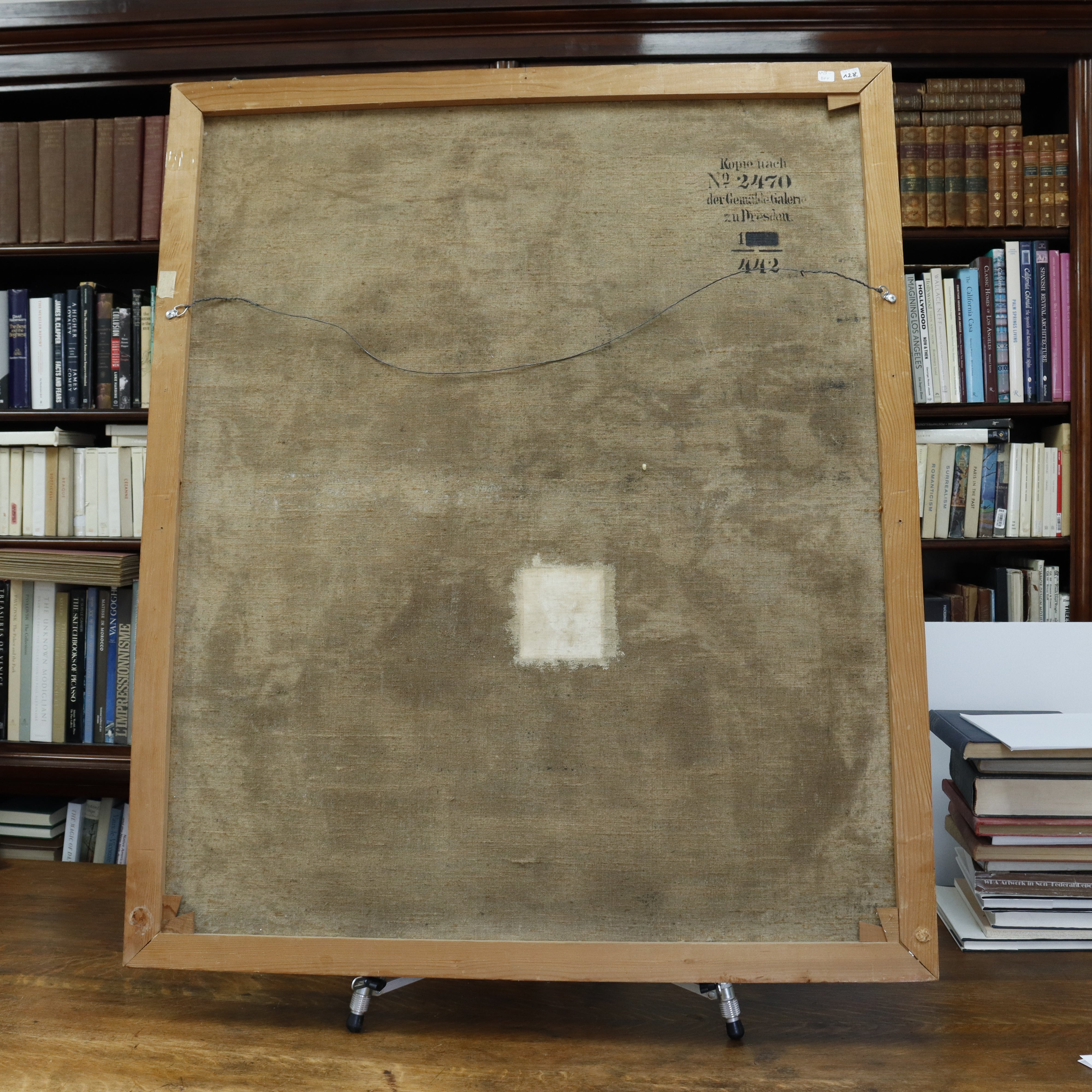 AW983: After Anselm Feuerbach "Mary With Child" Signed H Bach, 1922