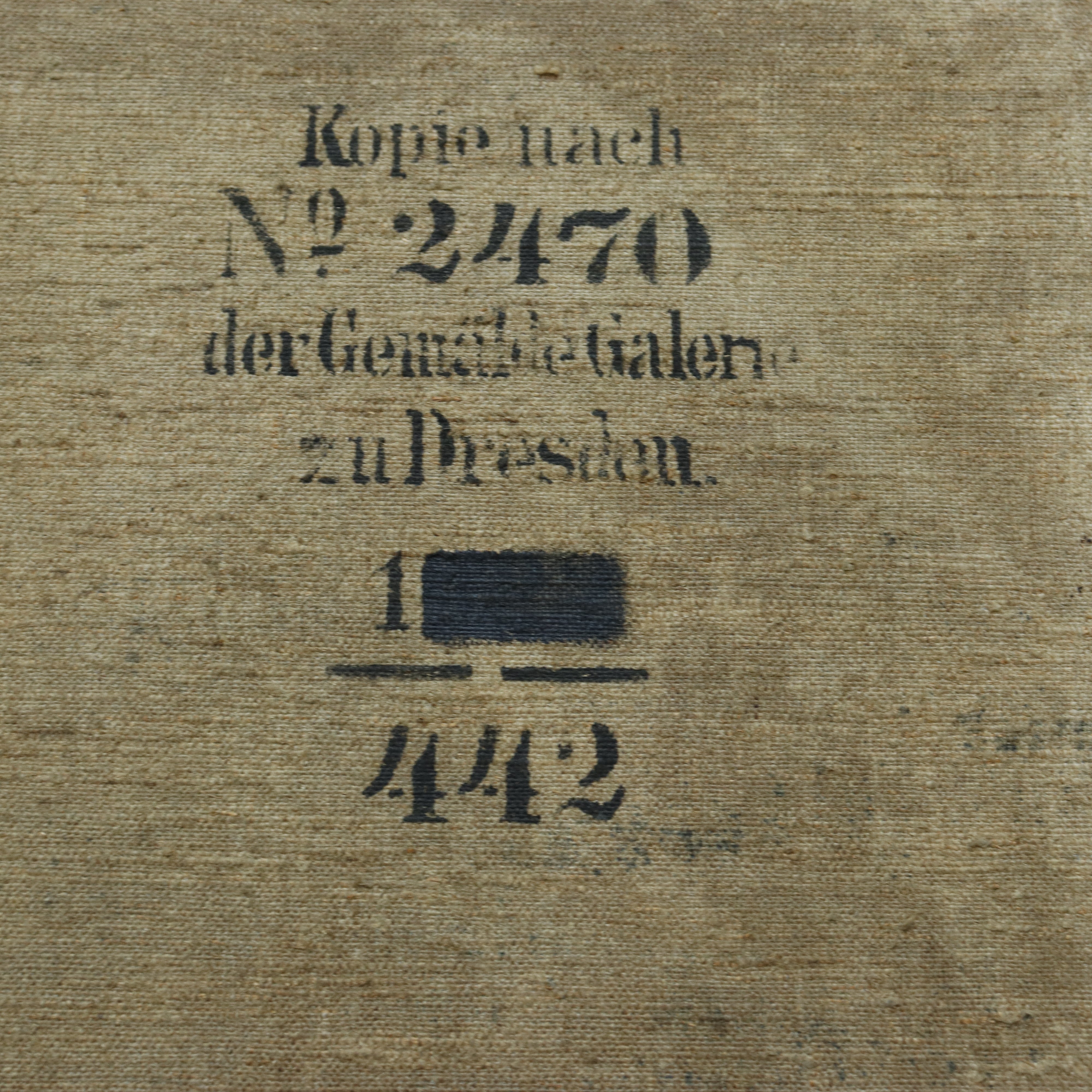 AW983: After Anselm Feuerbach "Mary With Child" Signed H Bach, 1922