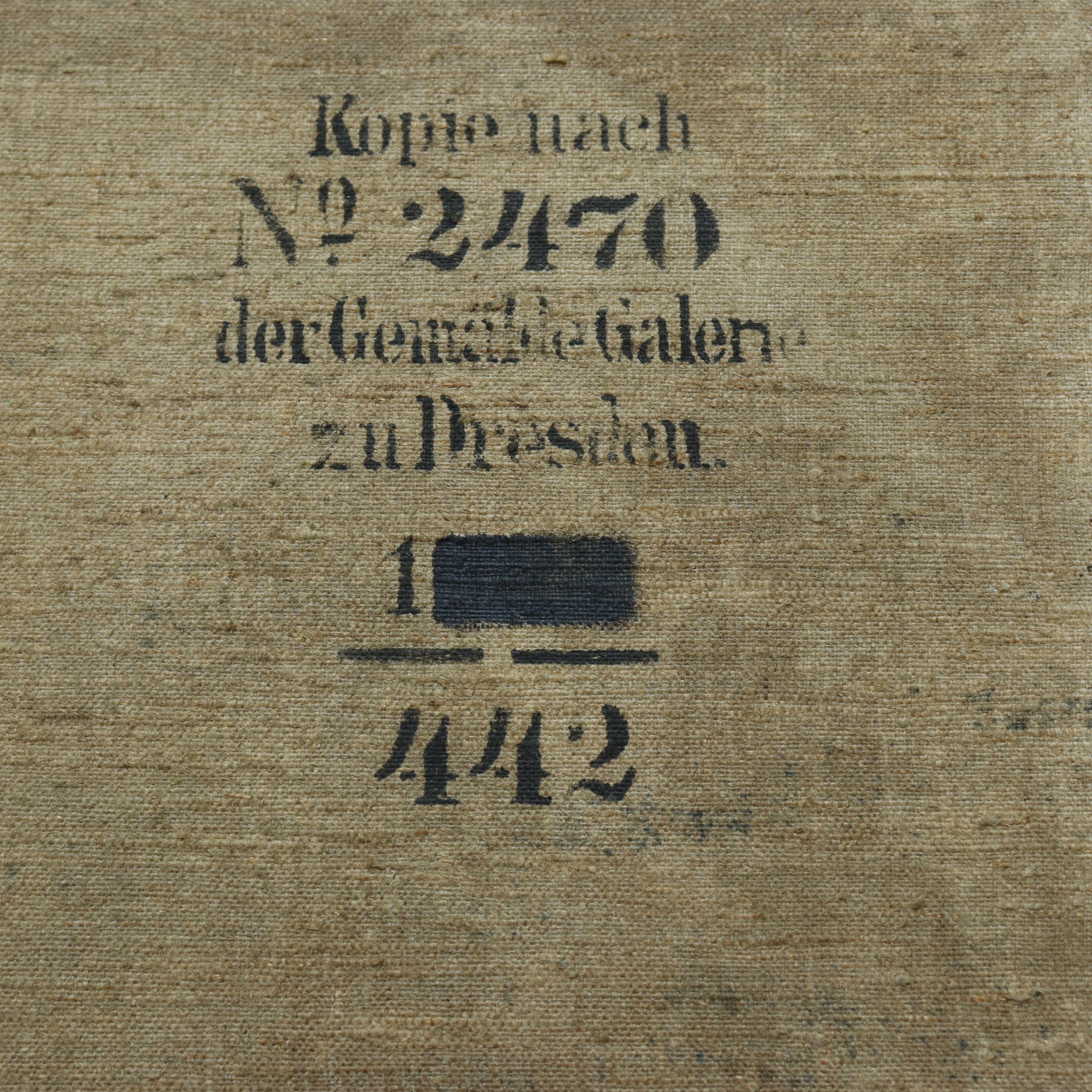 AW983: After Anselm Feuerbach "Mary With Child" Signed H Bach, 1922