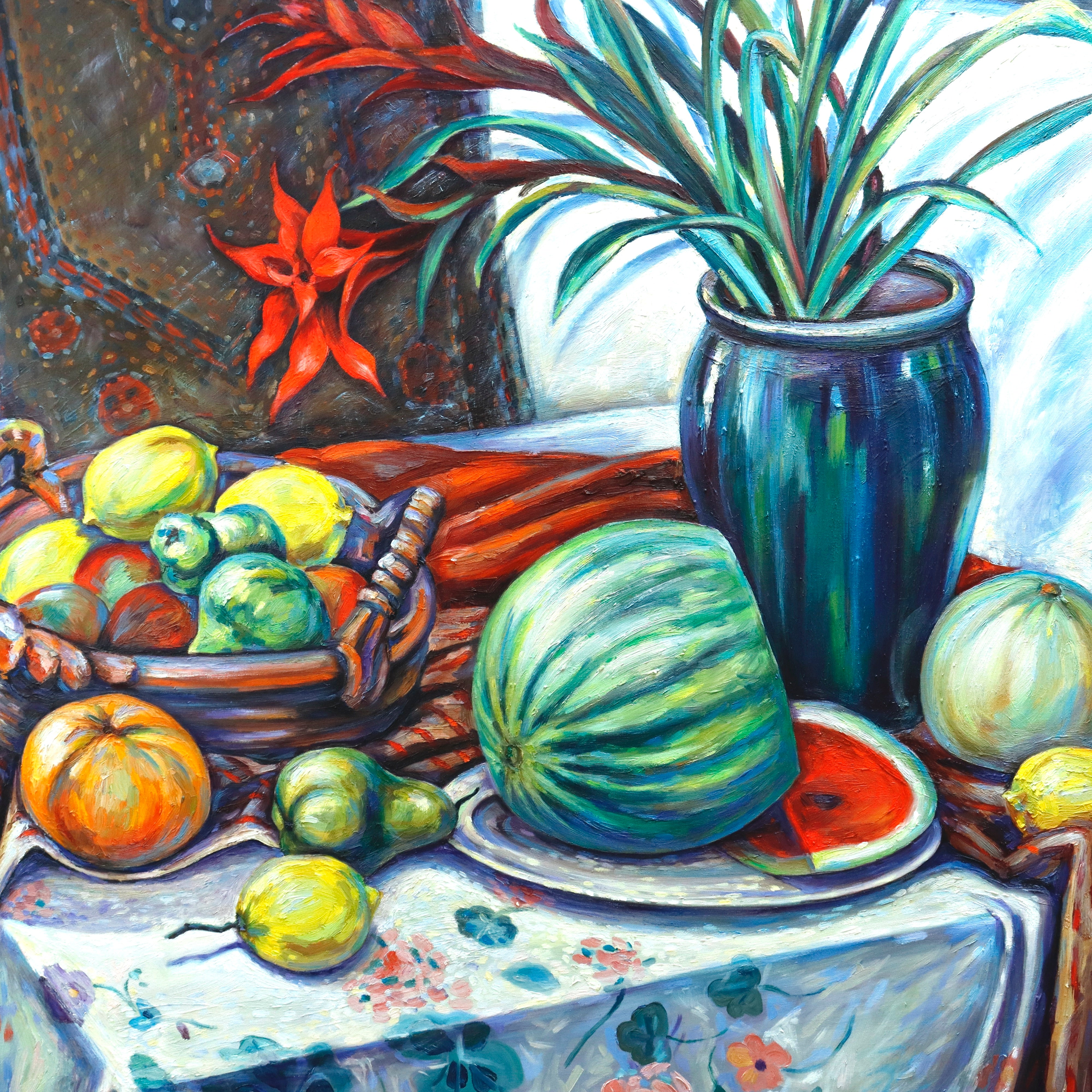 AW986: Natasha Fauvist  Still Life Oil on Canvas Painting