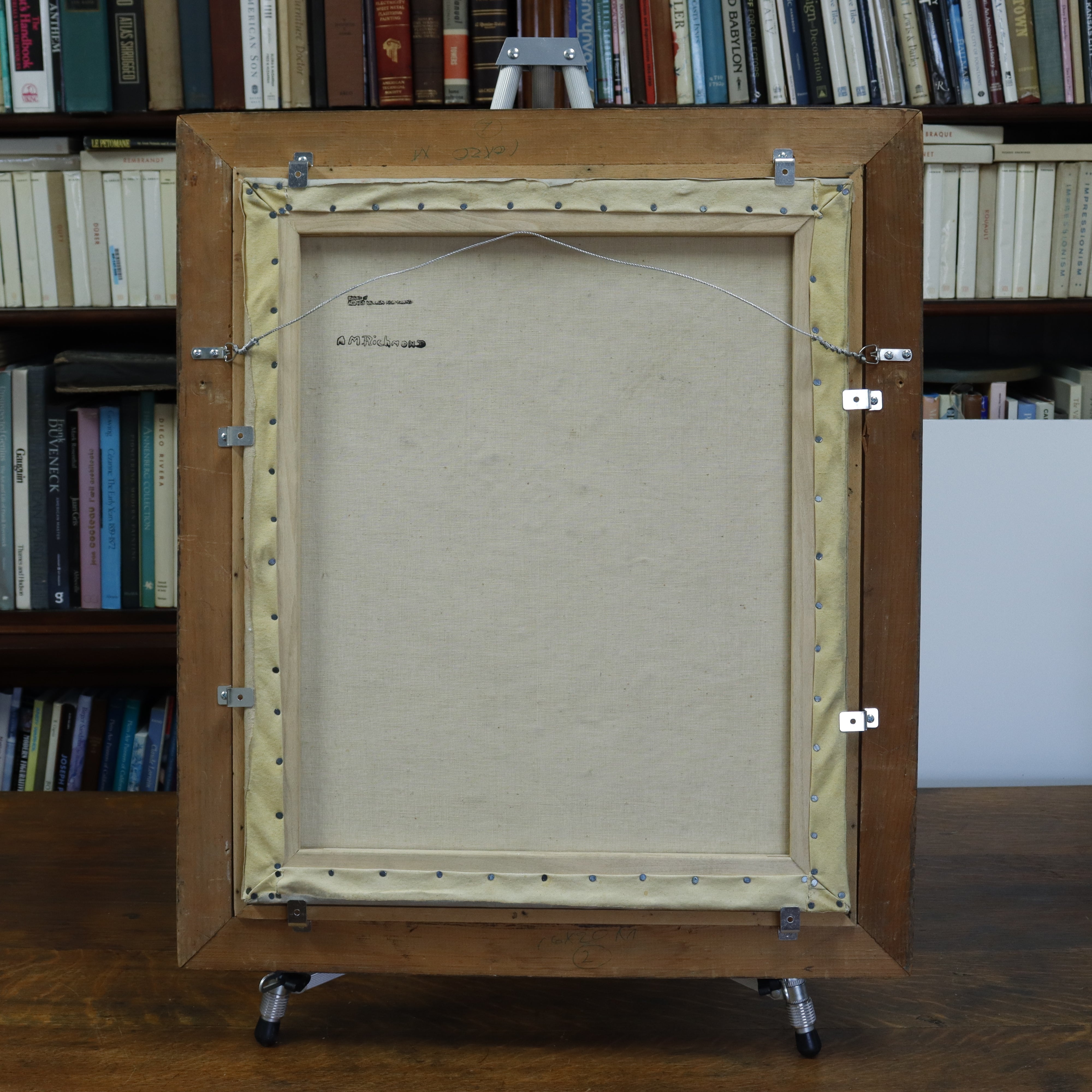 AW995: Agnes Richmond Modernist Oil on Canvas Painting "Gloucester Inlet With Rocks" Circa 1940