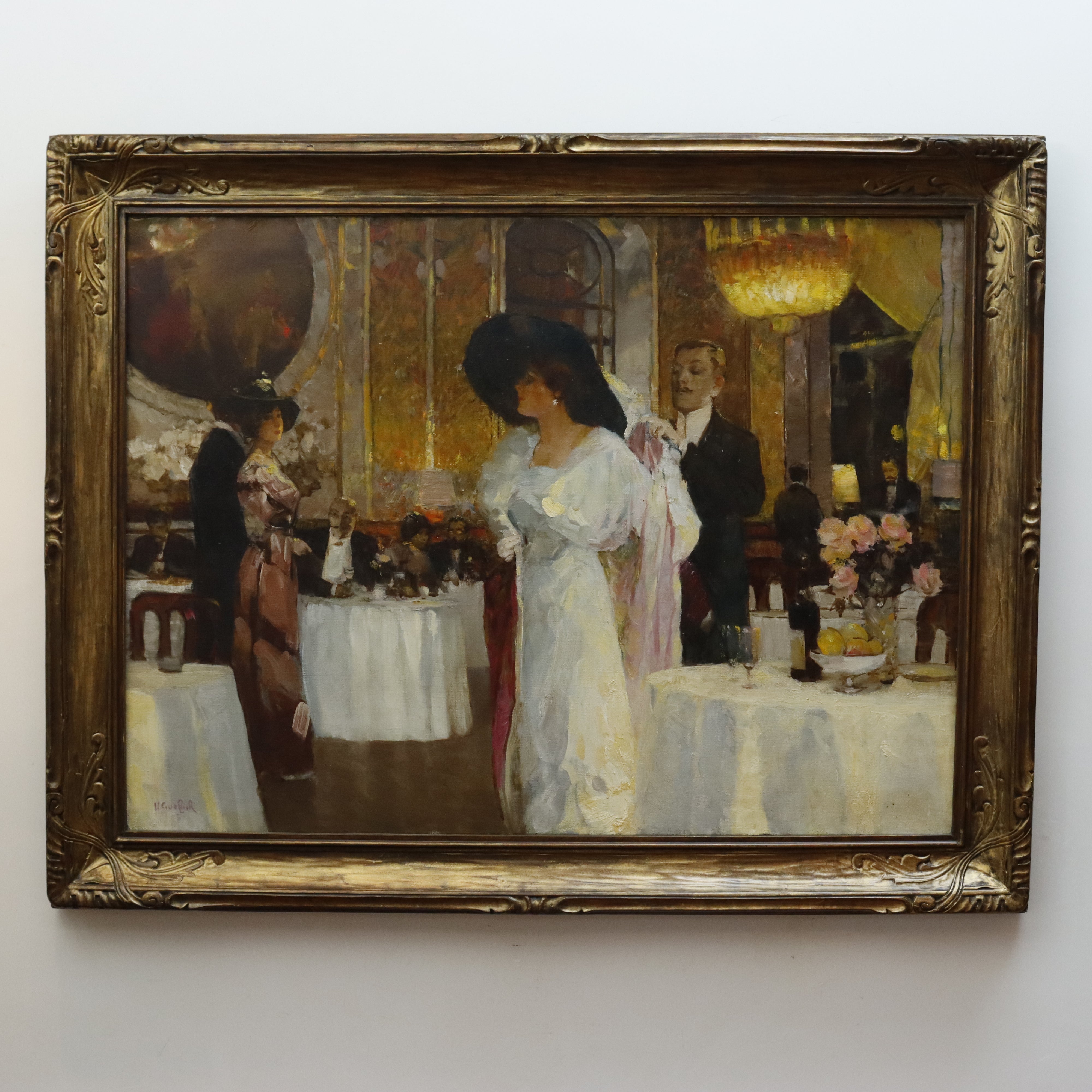 AW434: Victor Guerrier - French High Society - Oil on Canvas