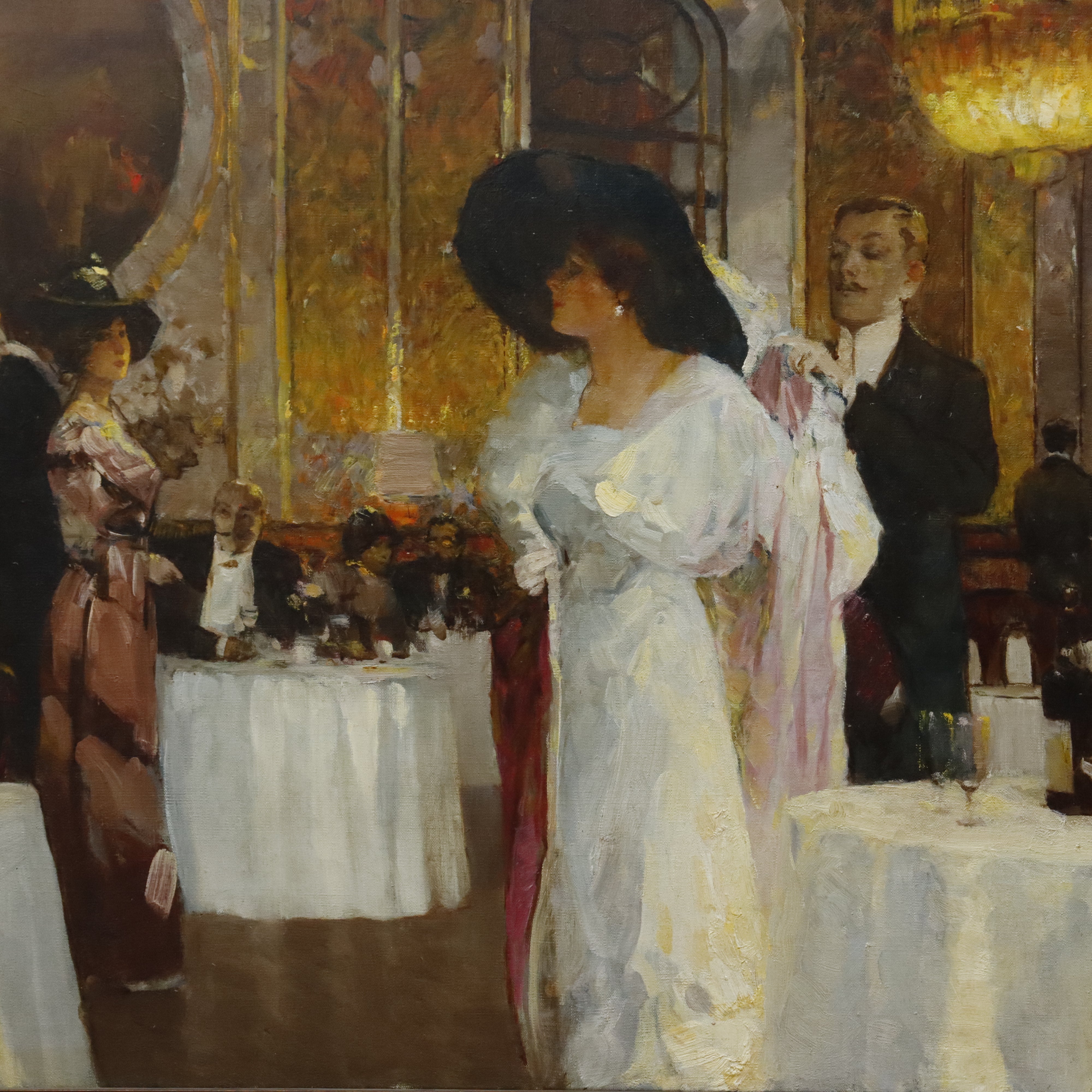 AW434: Victor Guerrier - French High Society - Oil on Canvas