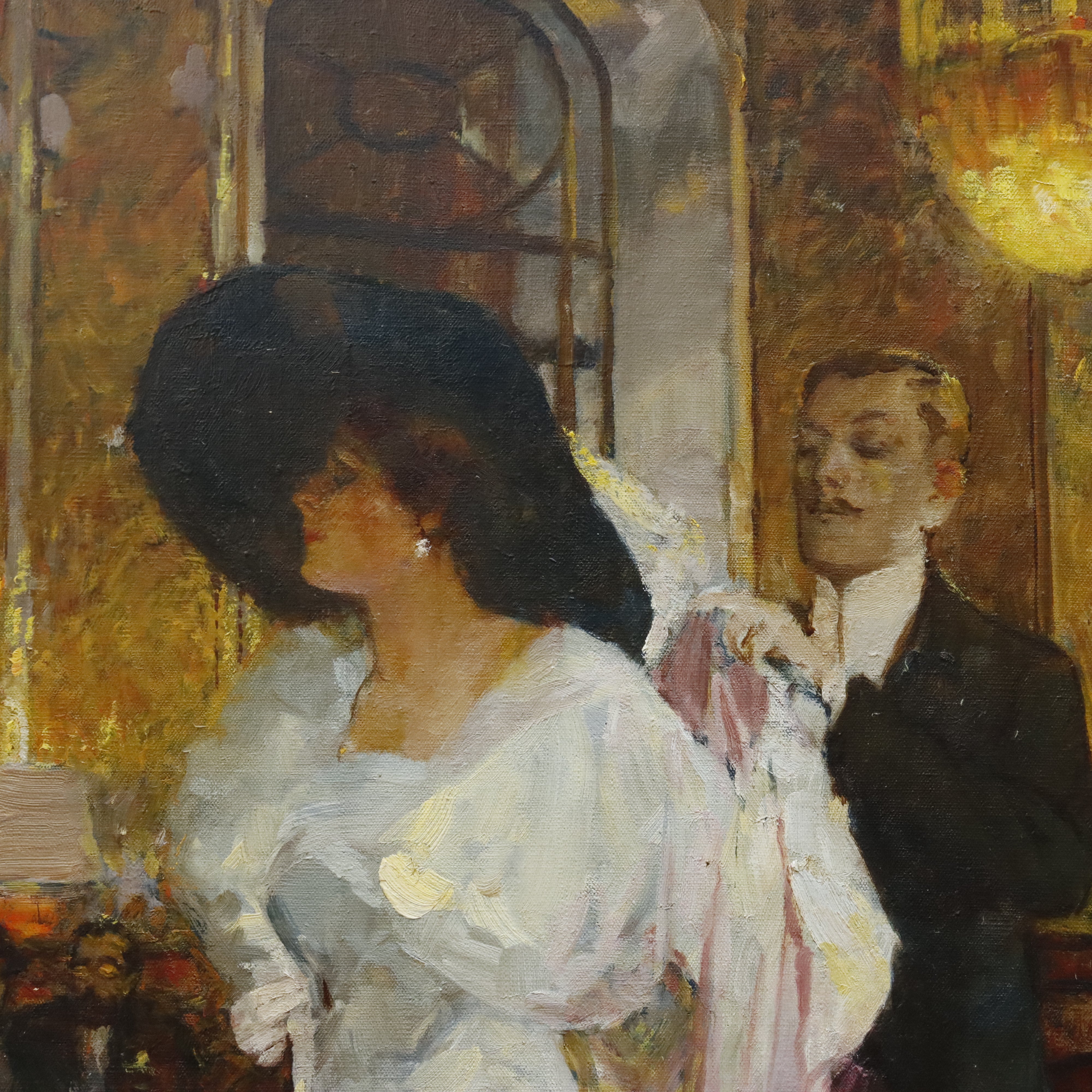 AW434: Victor Guerrier - French High Society - Oil on Canvas