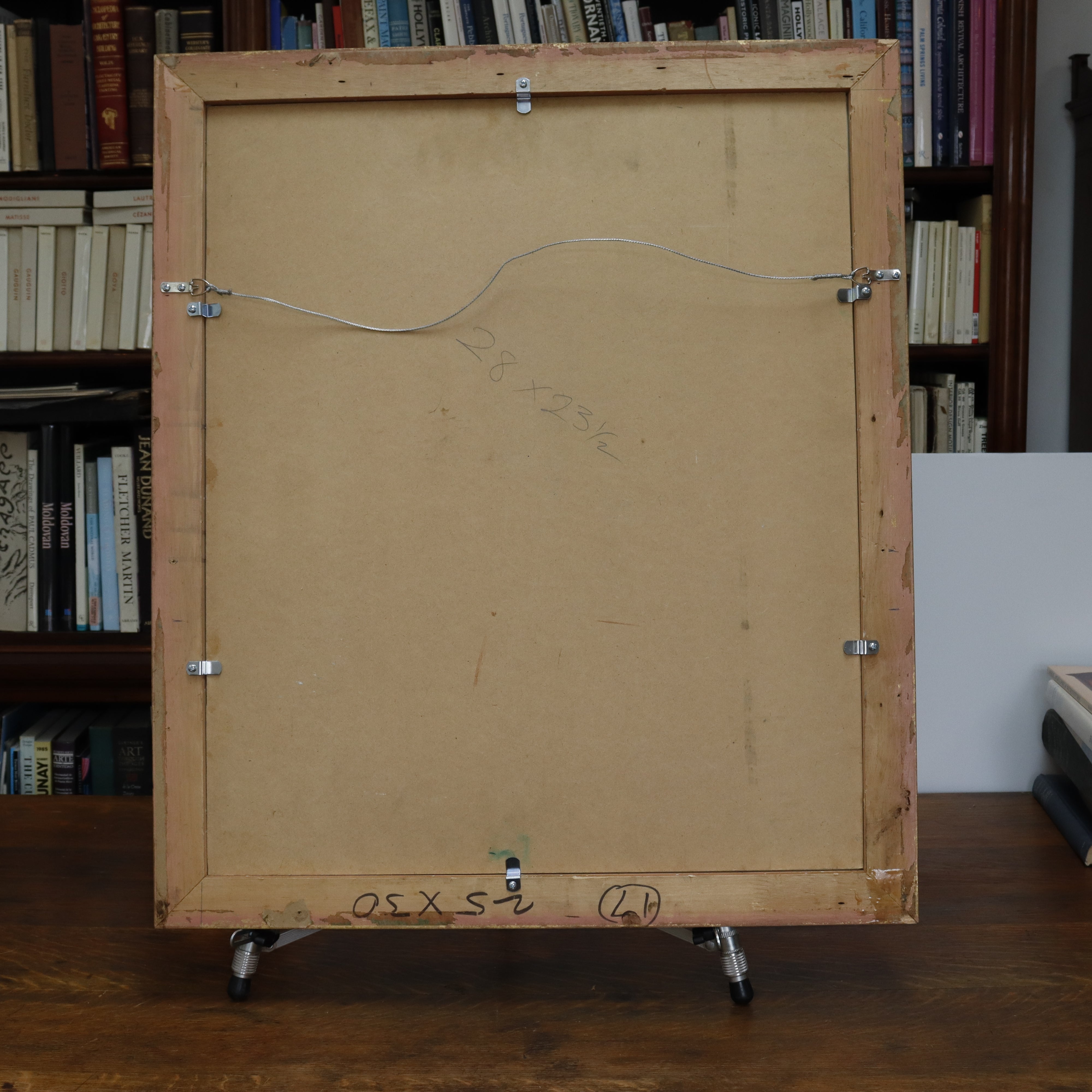 AW017: LeForte Modernist Still Life Oil on Canvas Laid to Board 1958