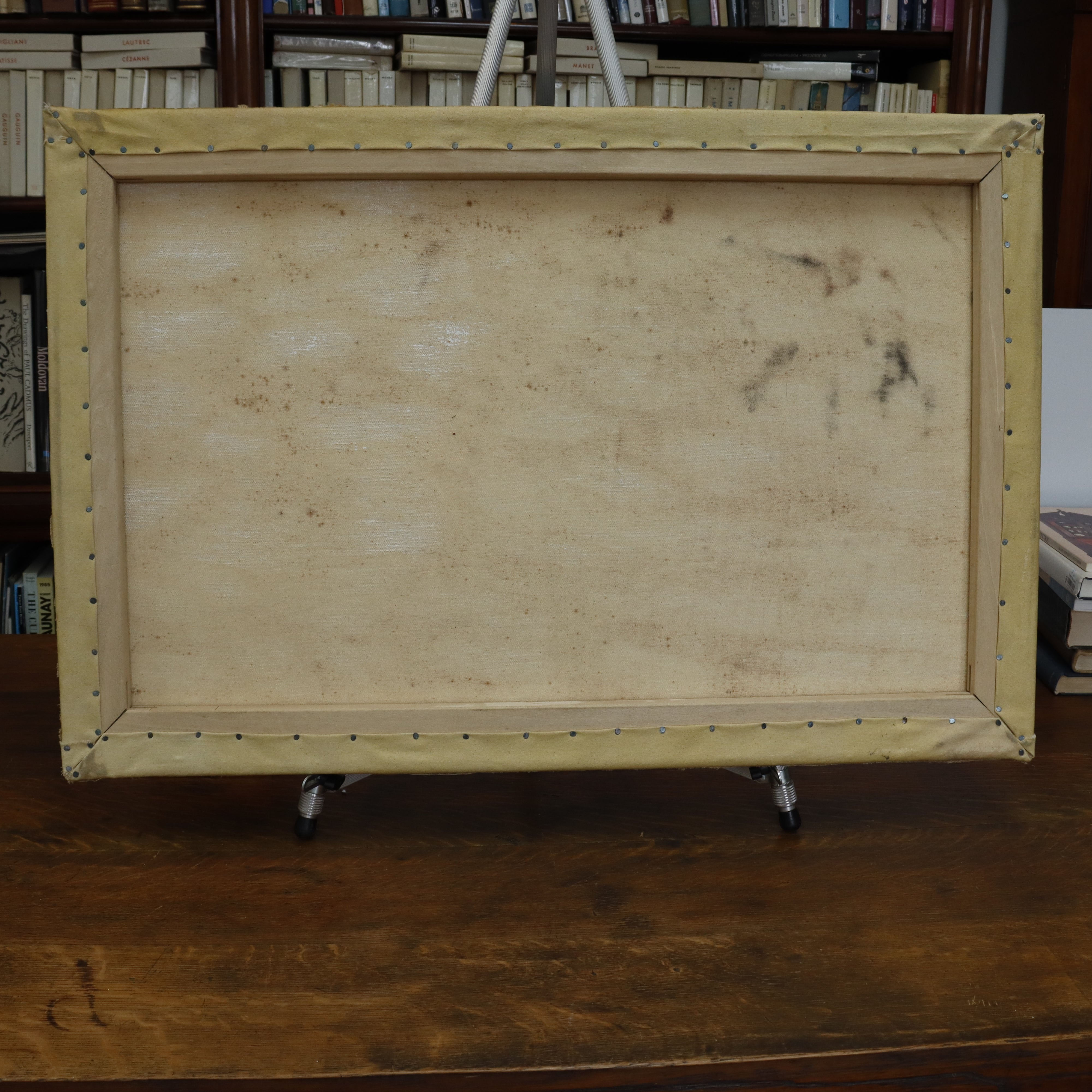 AW996: John Lazarski Polish American Expressionist Landscape Oil on Canvas Painting