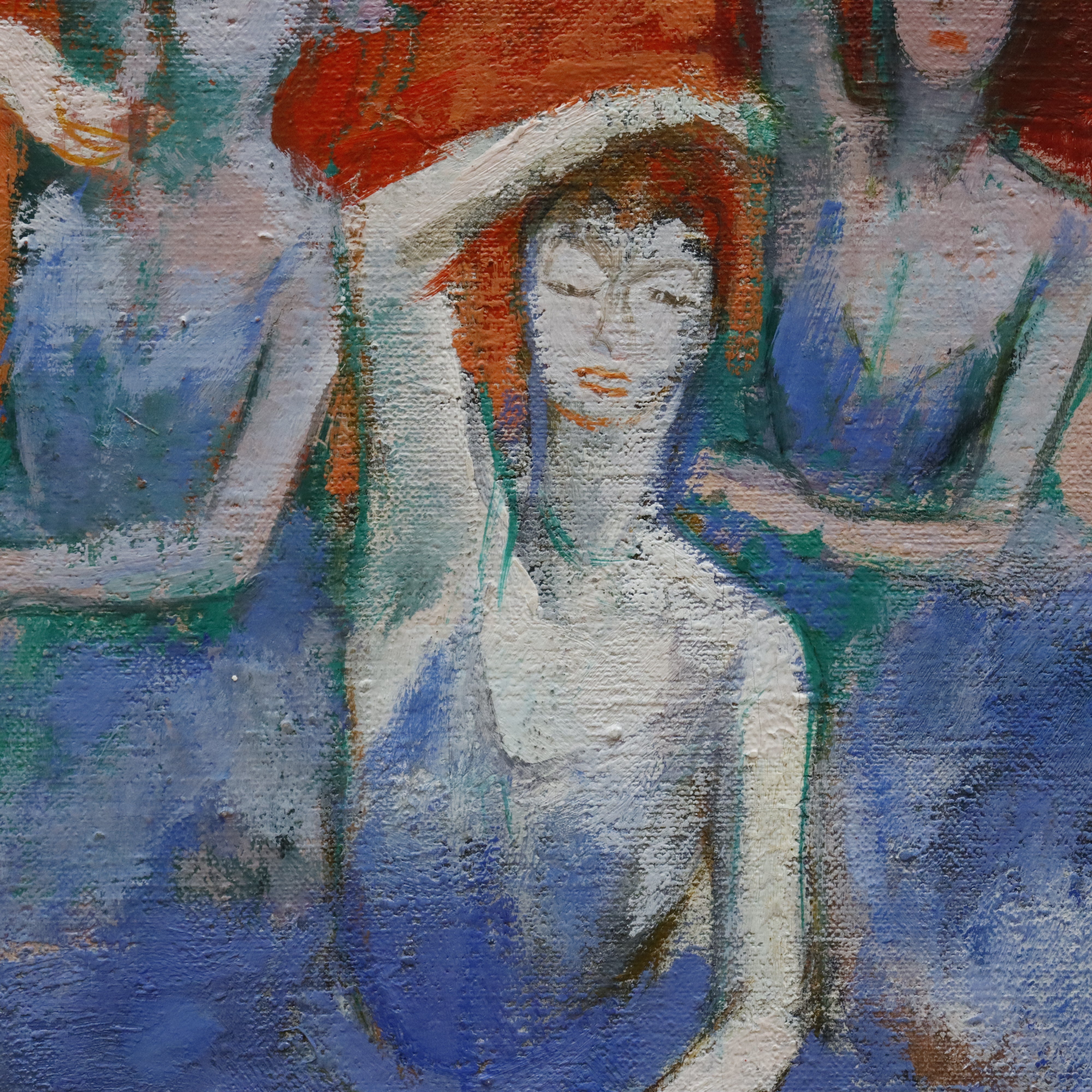 AW997: Jacques Roney Ballet Class Oil on Canvas Painting