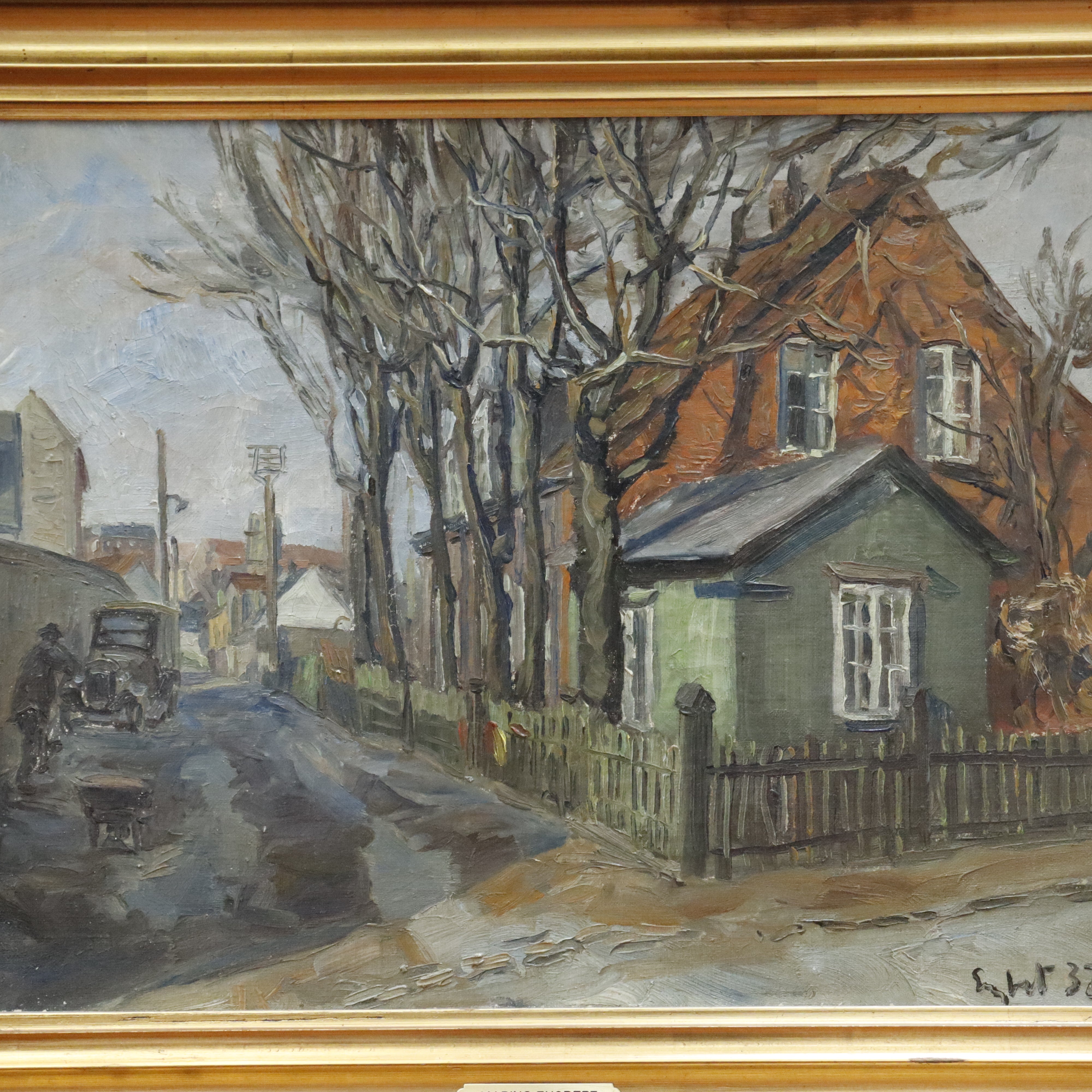 AW020: Marius Engbert American WPA Regionalist Oil on Canvas Painting Circa 1932