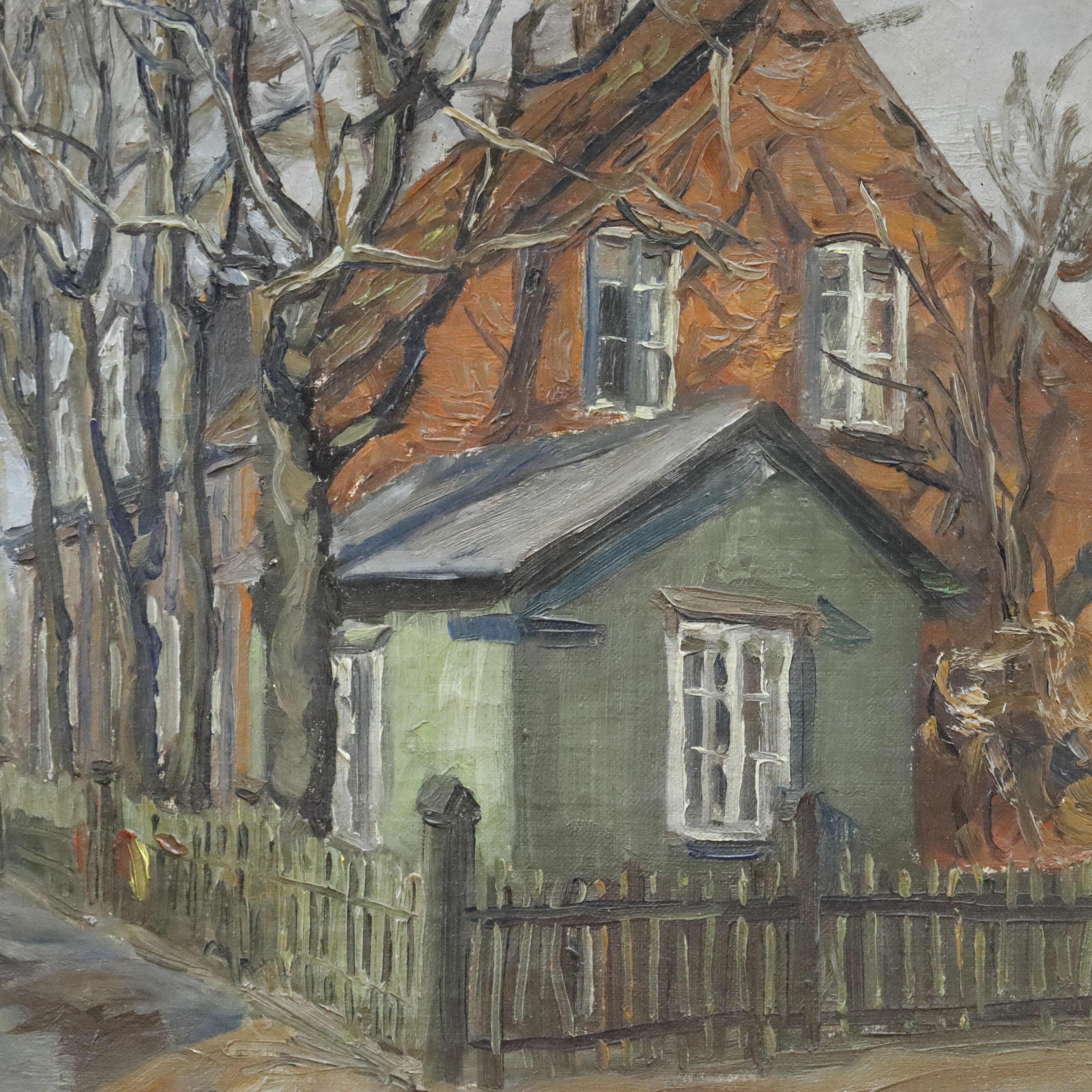 AW020: Marius Engbert American WPA Regionalist Oil on Canvas Painting Circa 1932