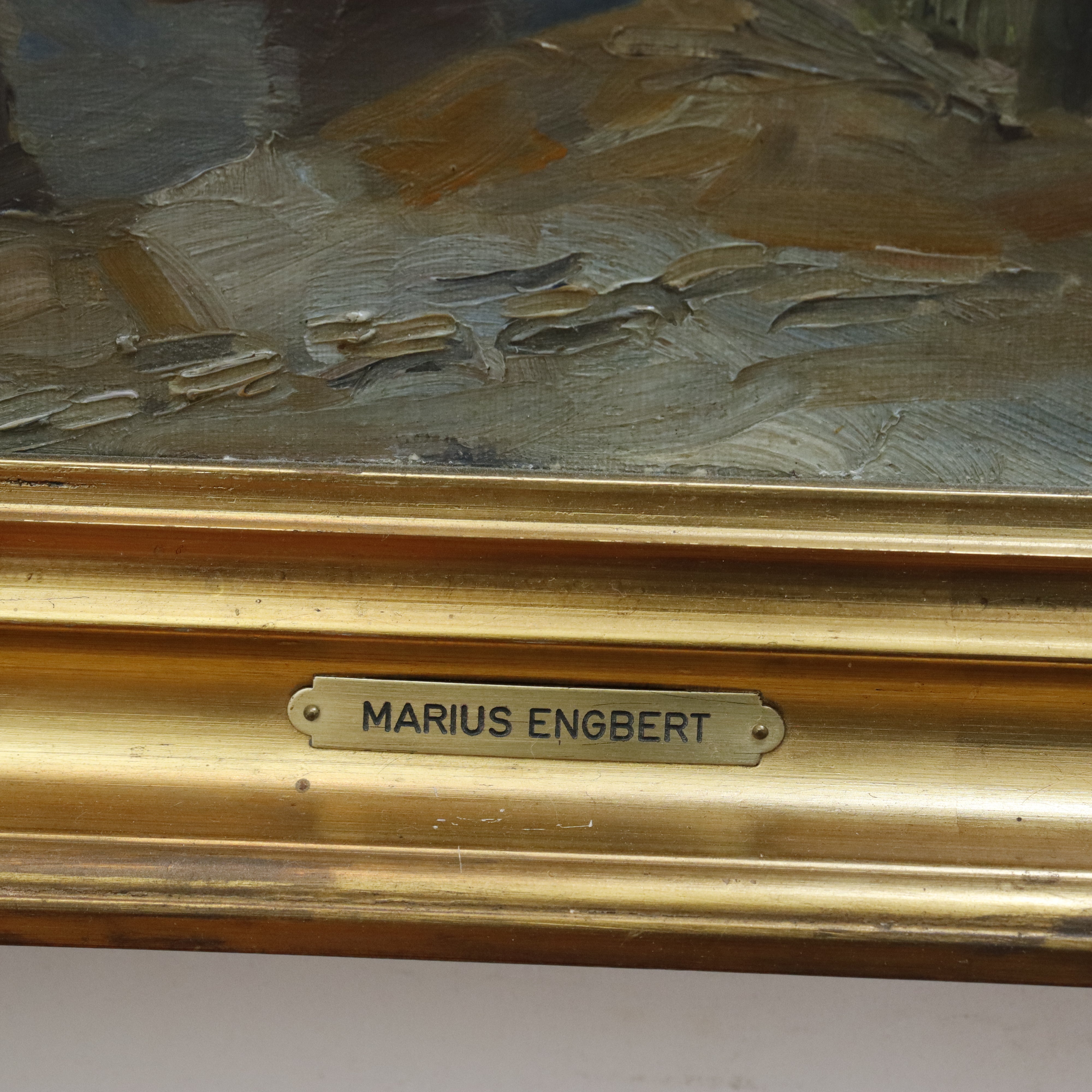 AW020: Marius Engbert American WPA Regionalist Oil on Canvas Painting Circa 1932