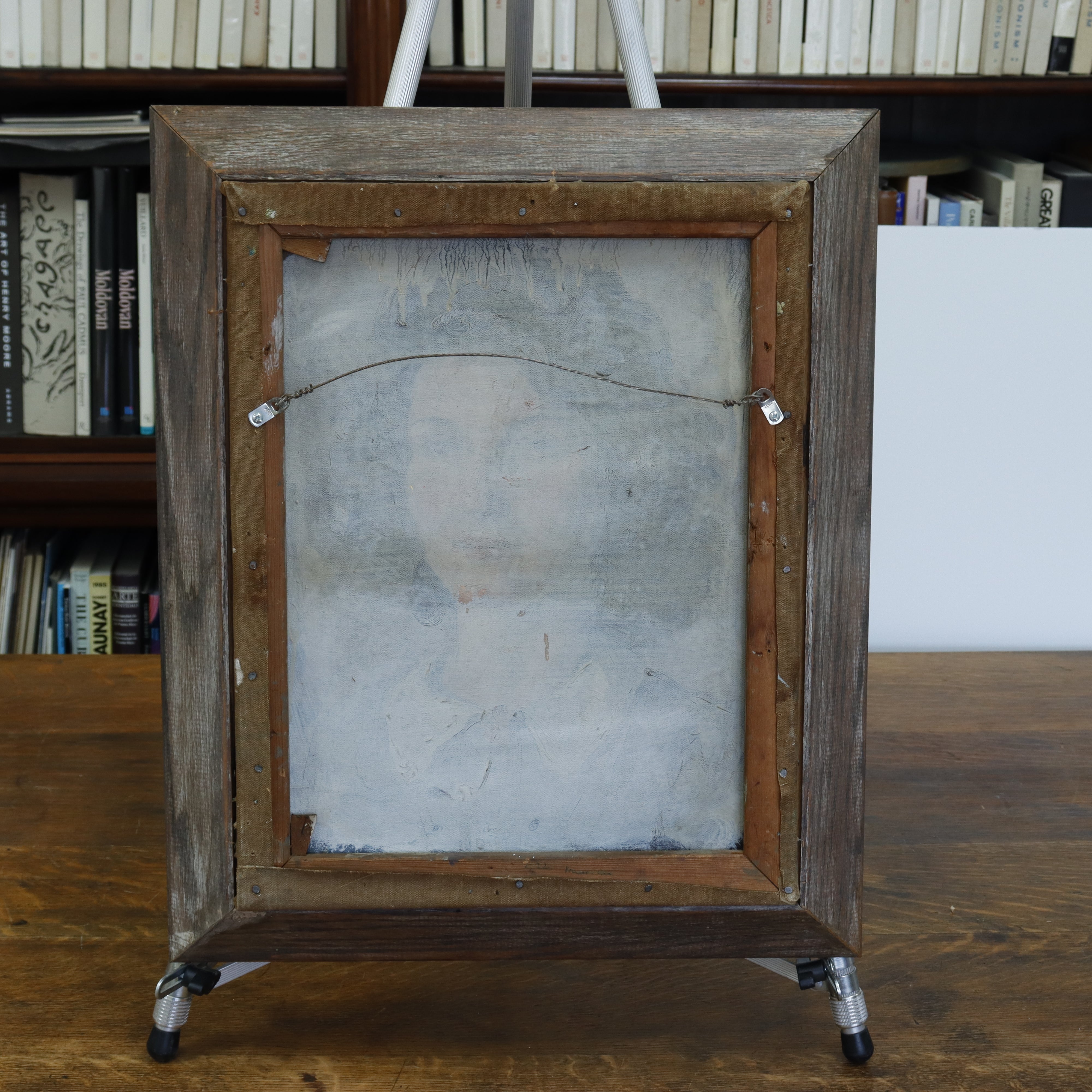 AW014: English Modern School Still Life Oil on Canvas Painting of Daffodils