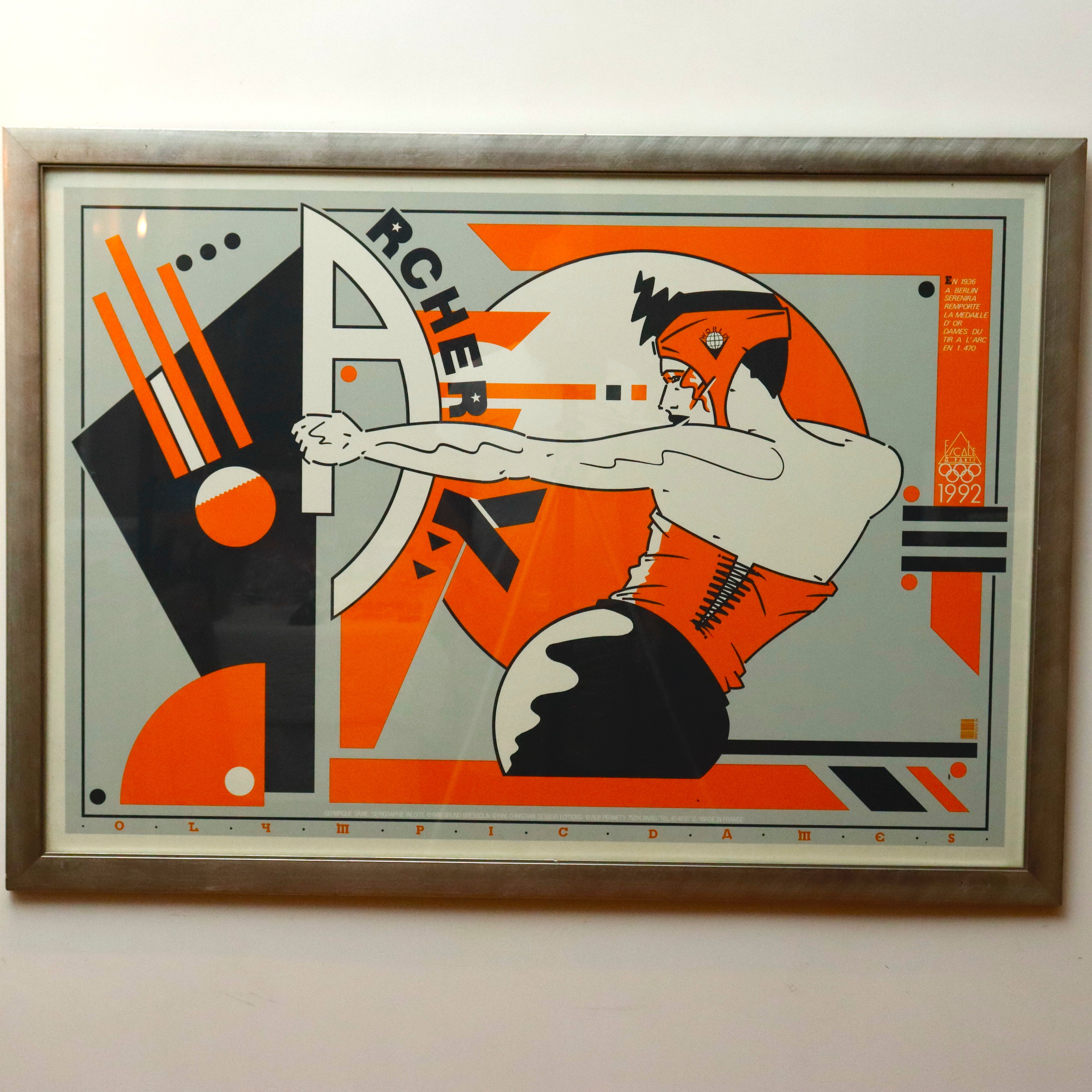 AW9-601: Bruno Bressolin, Olympique Dame Serenira, Serigraph  1986