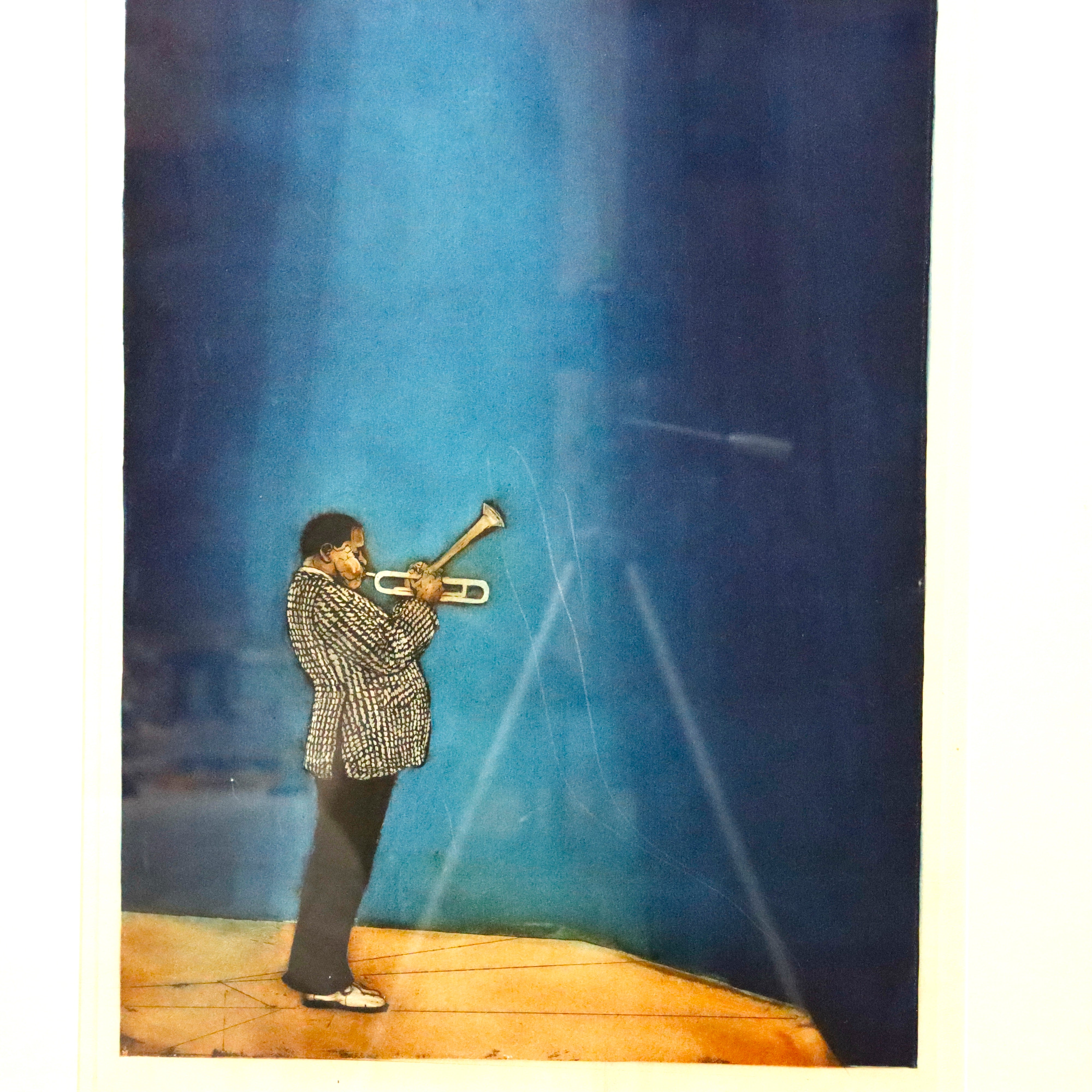 AW7-037: Susan Dysinger "Dizzy Gillespie" Signed Colored Etching Aquatint