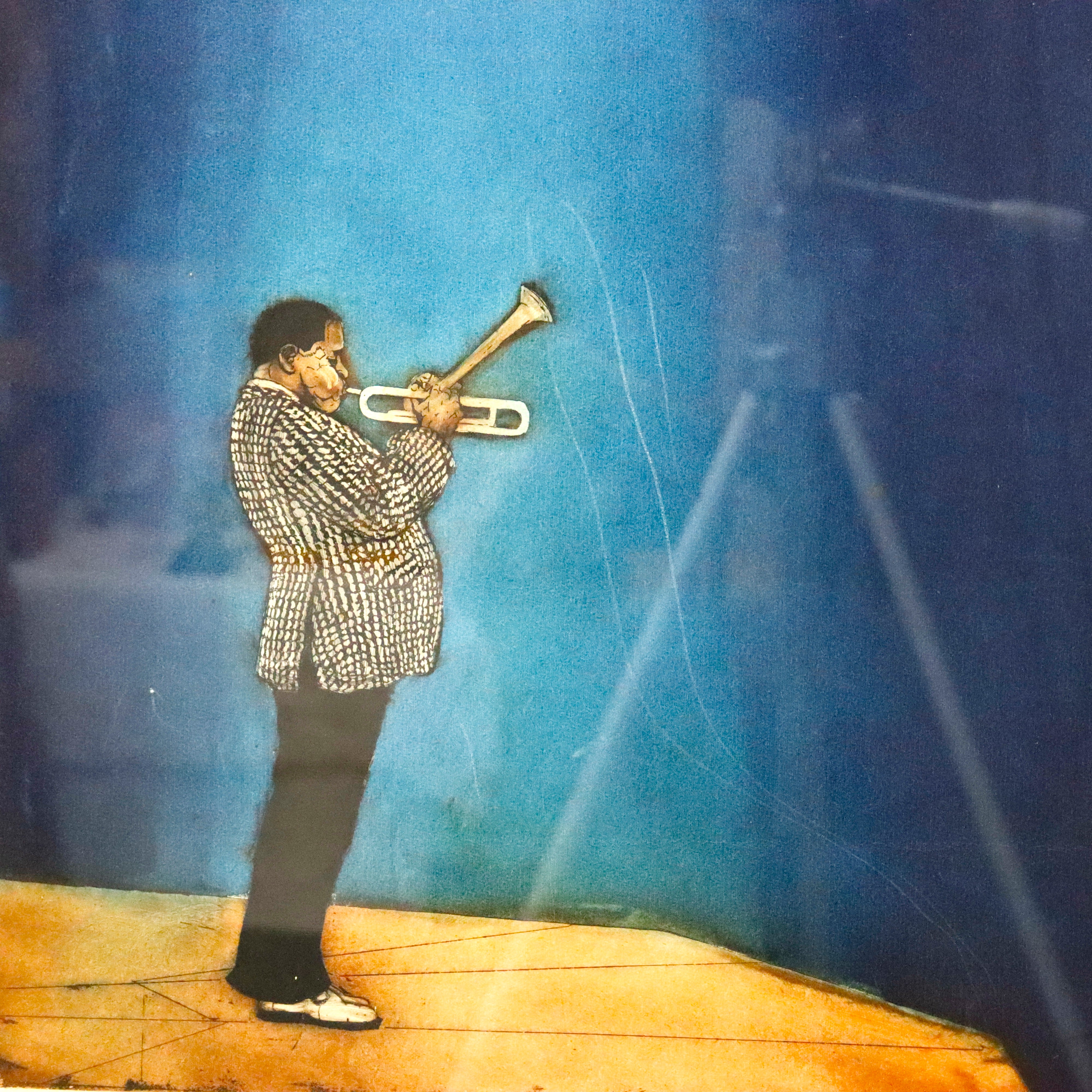 AW7-037: Susan Dysinger "Dizzy Gillespie" Signed Colored Etching Aquatint
