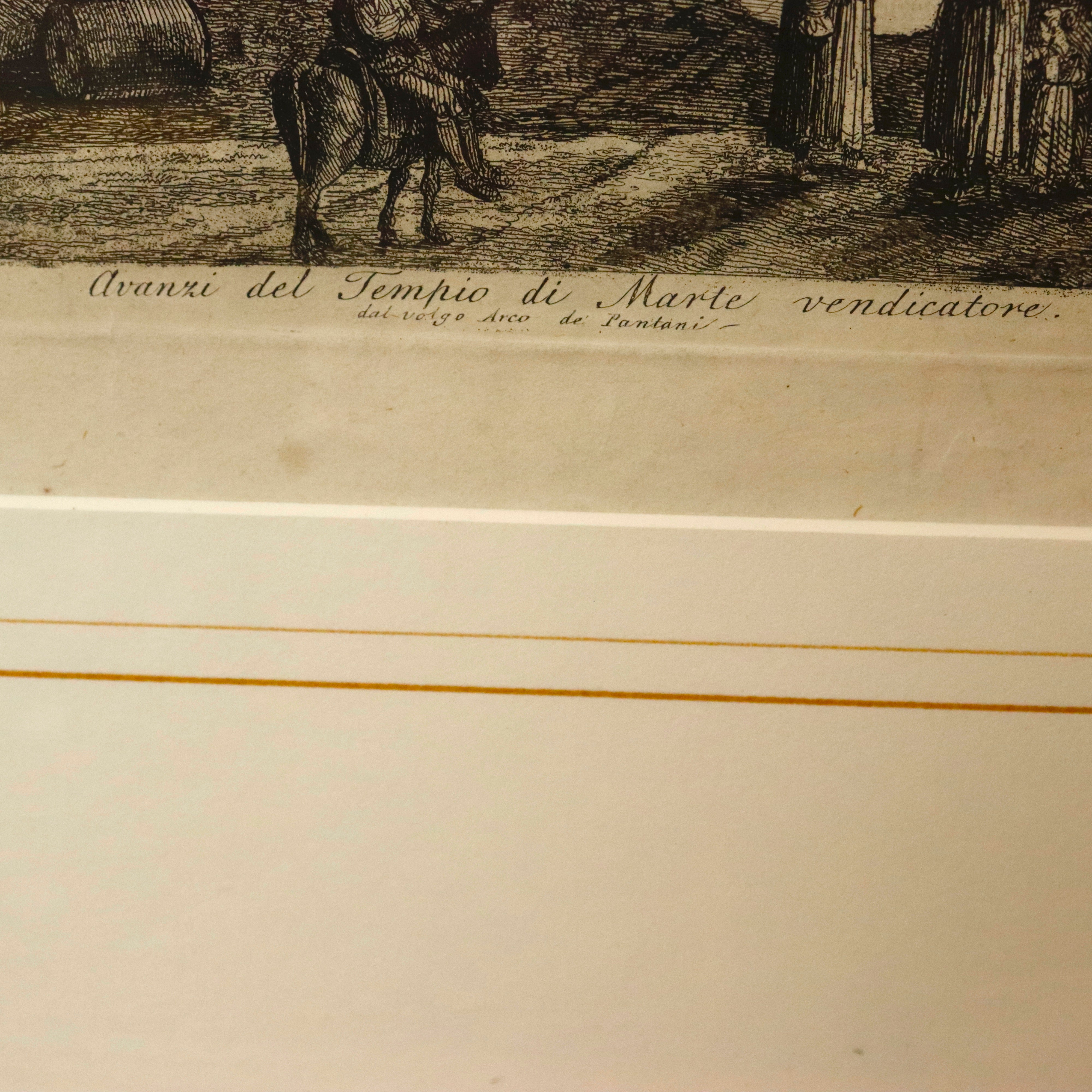 AW7-027: Luigi Rossini Etching Avanzi del Tempio di Marte Vendicatore