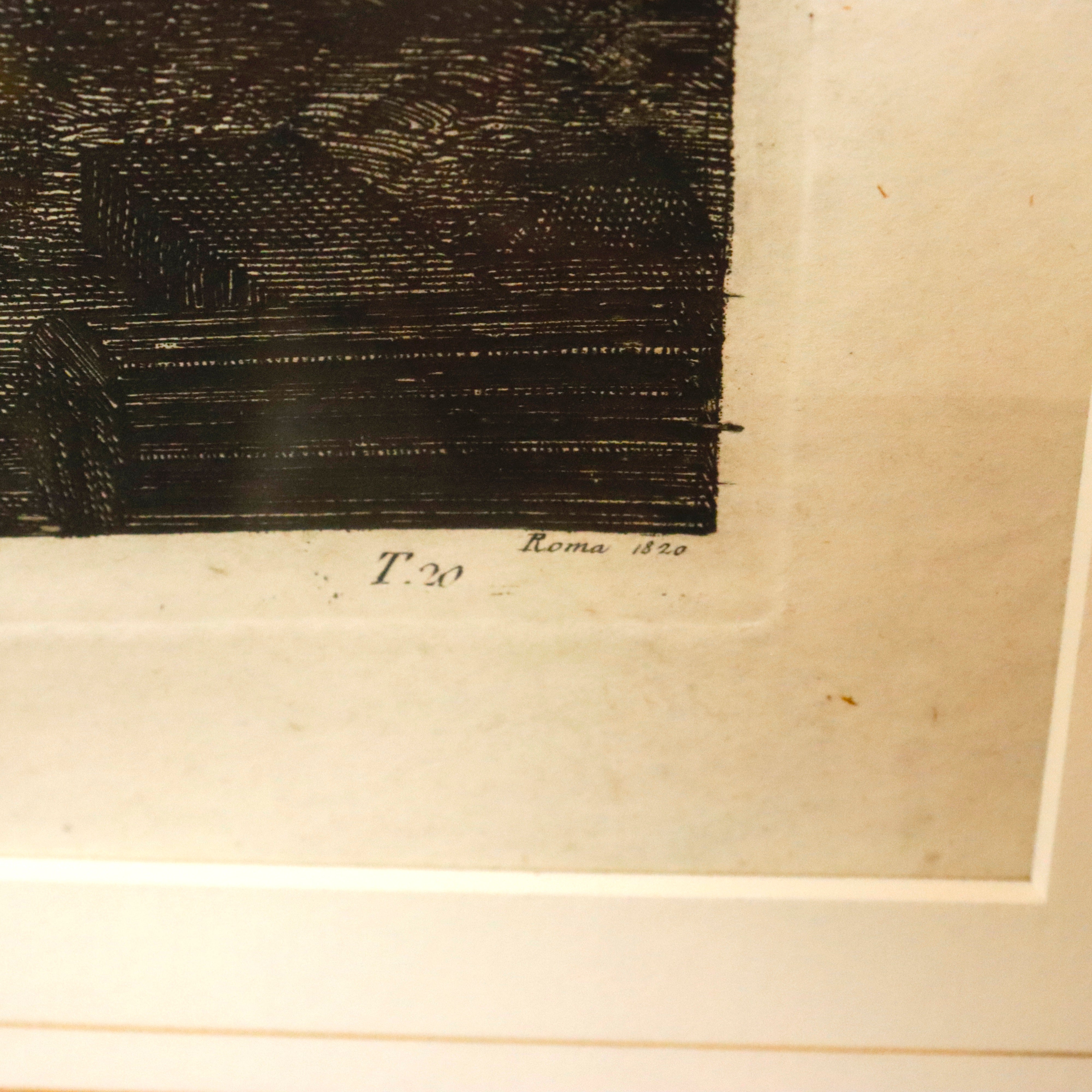 AW7-027: Luigi Rossini Etching Avanzi del Tempio di Marte Vendicatore