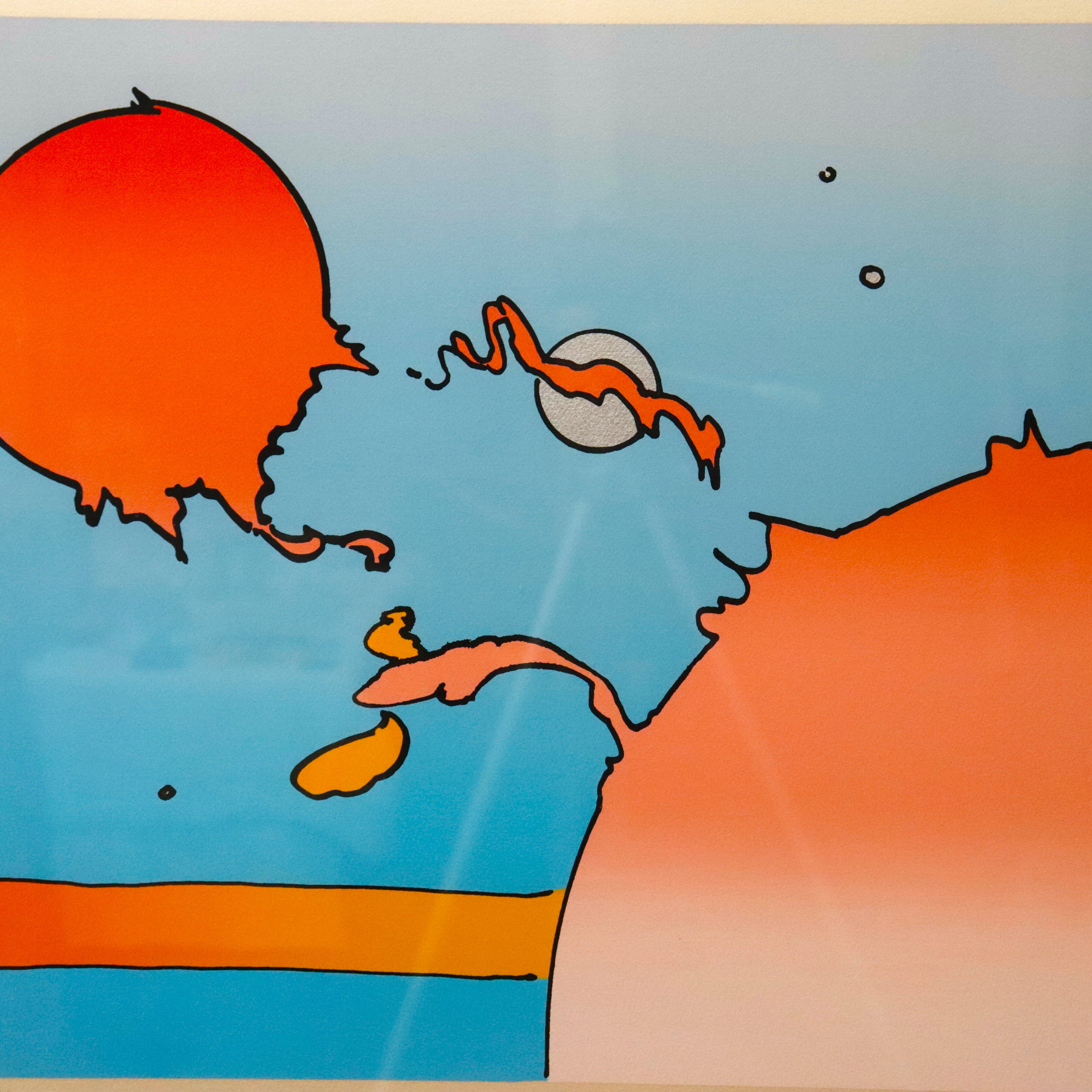 AW9-030: Peter Max Serigraph Moonscape Circa 1977