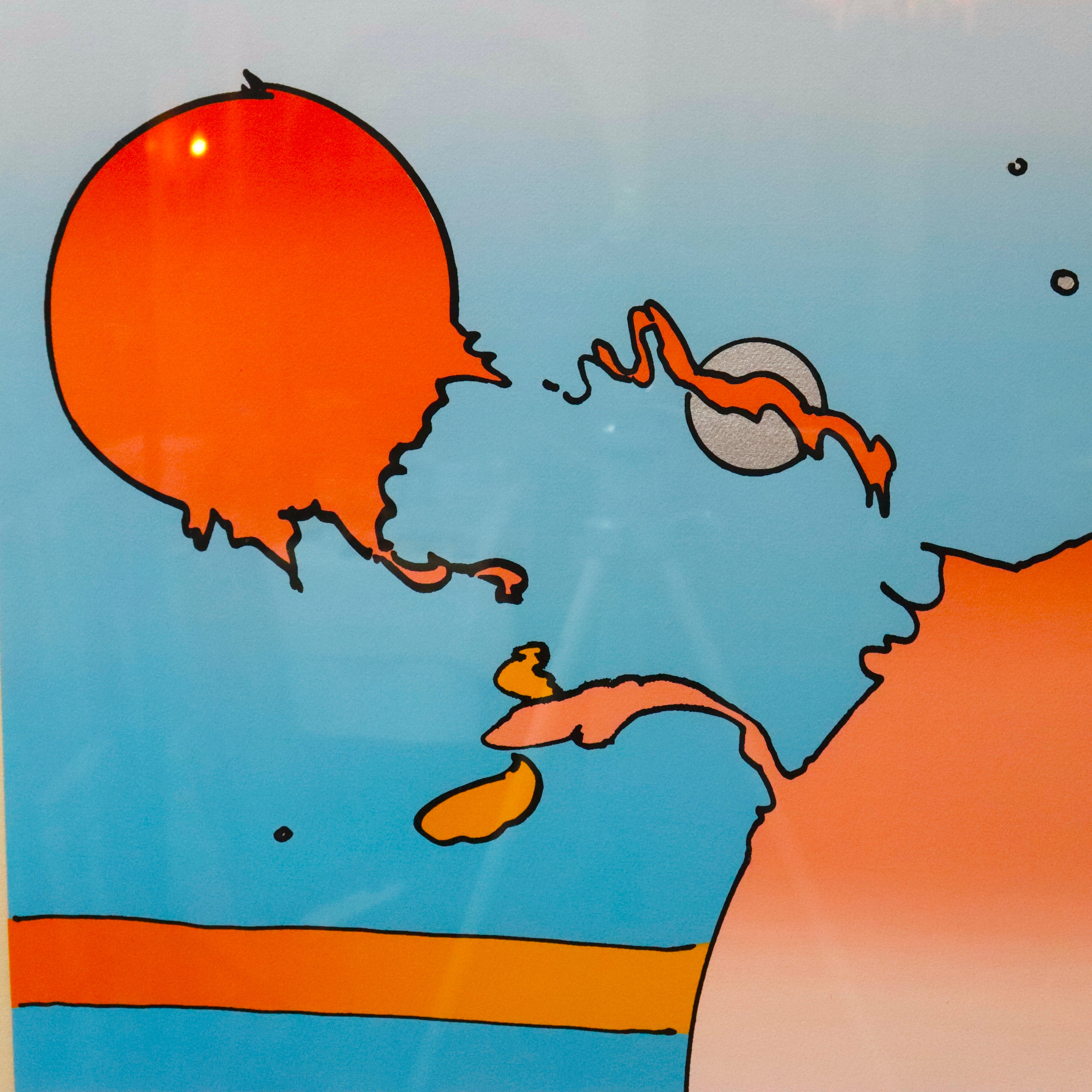 AW9-030: Peter Max Serigraph Moonscape Circa 1977