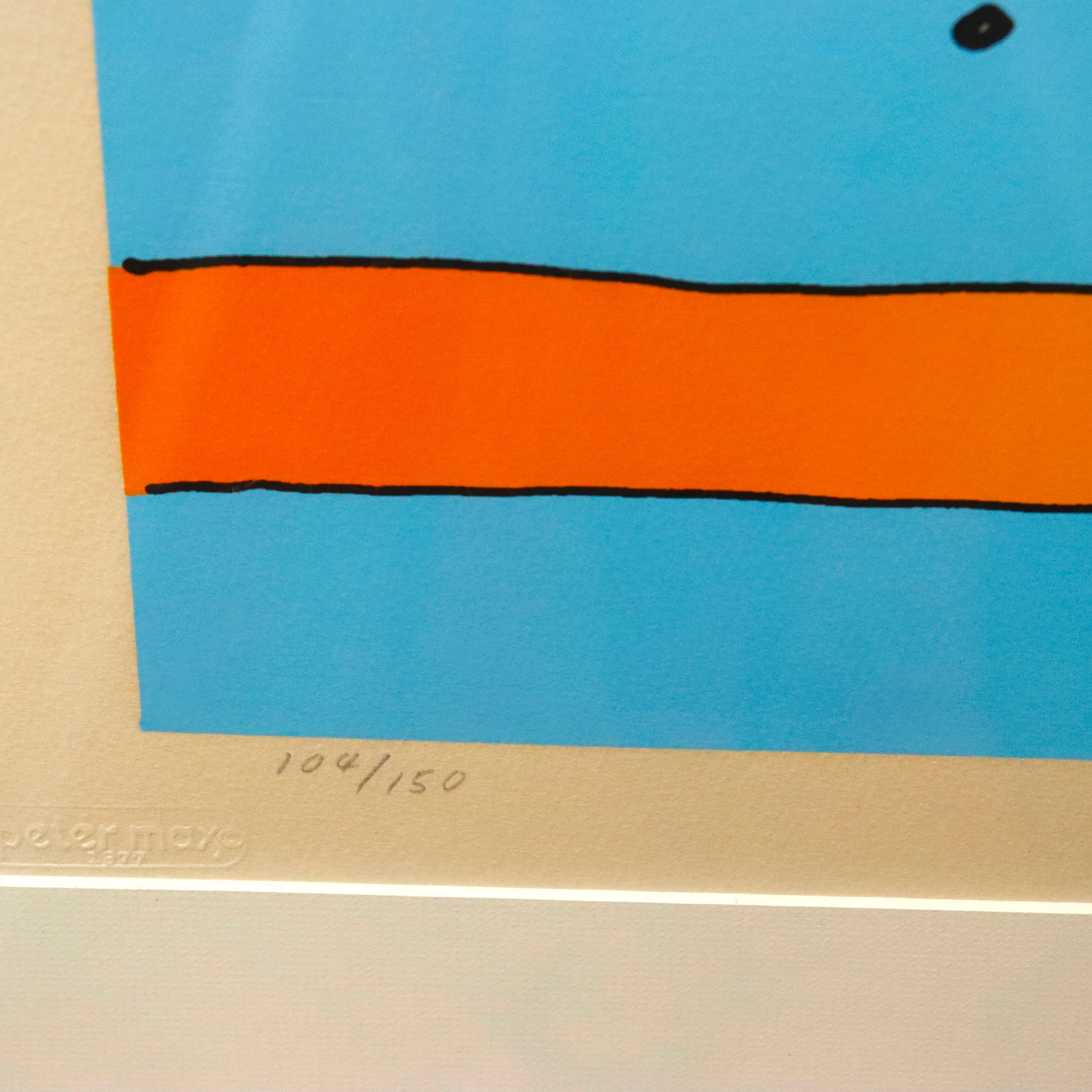 AW9-030: Peter Max Serigraph Moonscape Circa 1977