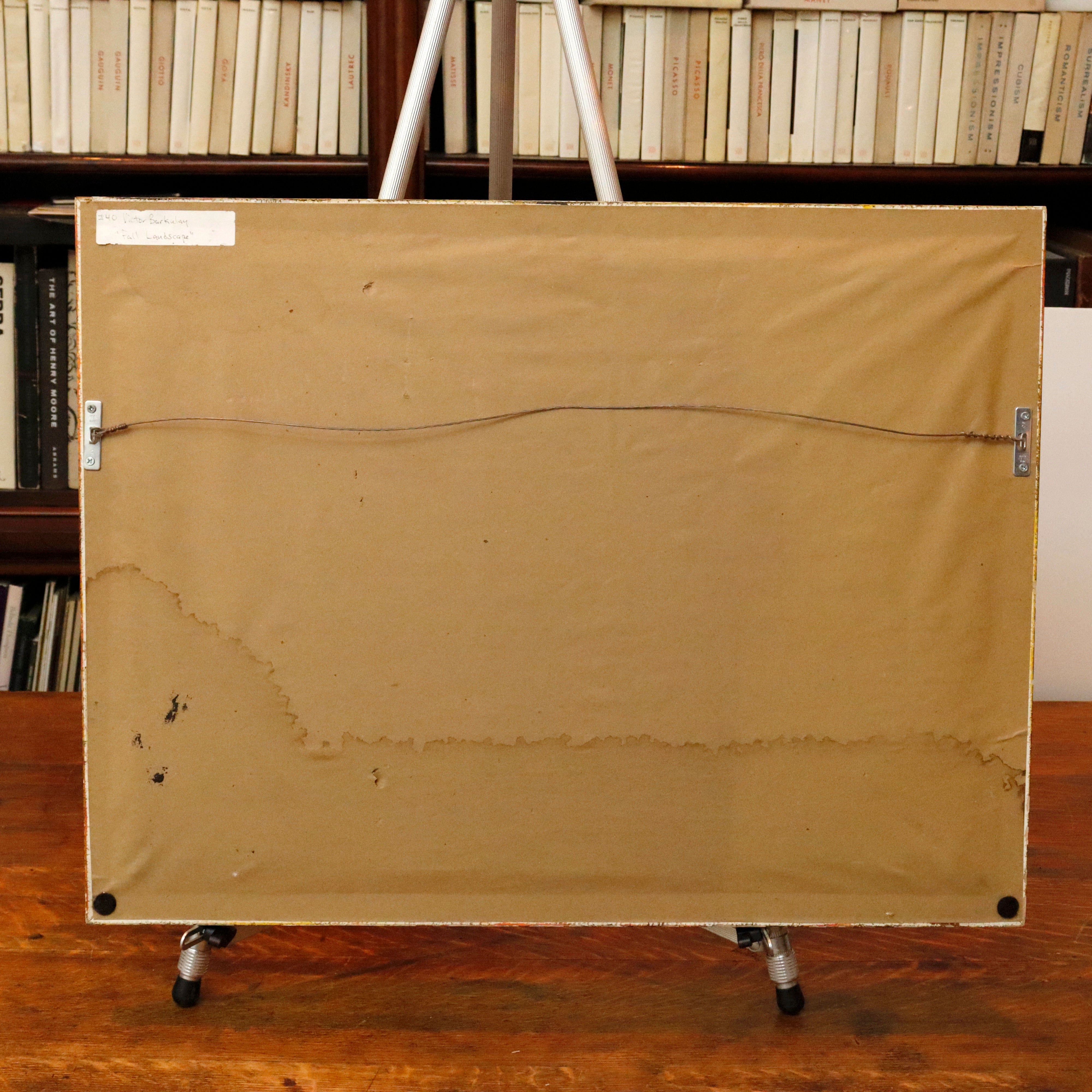 AW040: Victor Burkulay Russian Impressionist Winter Landscape Oil on Board Painting