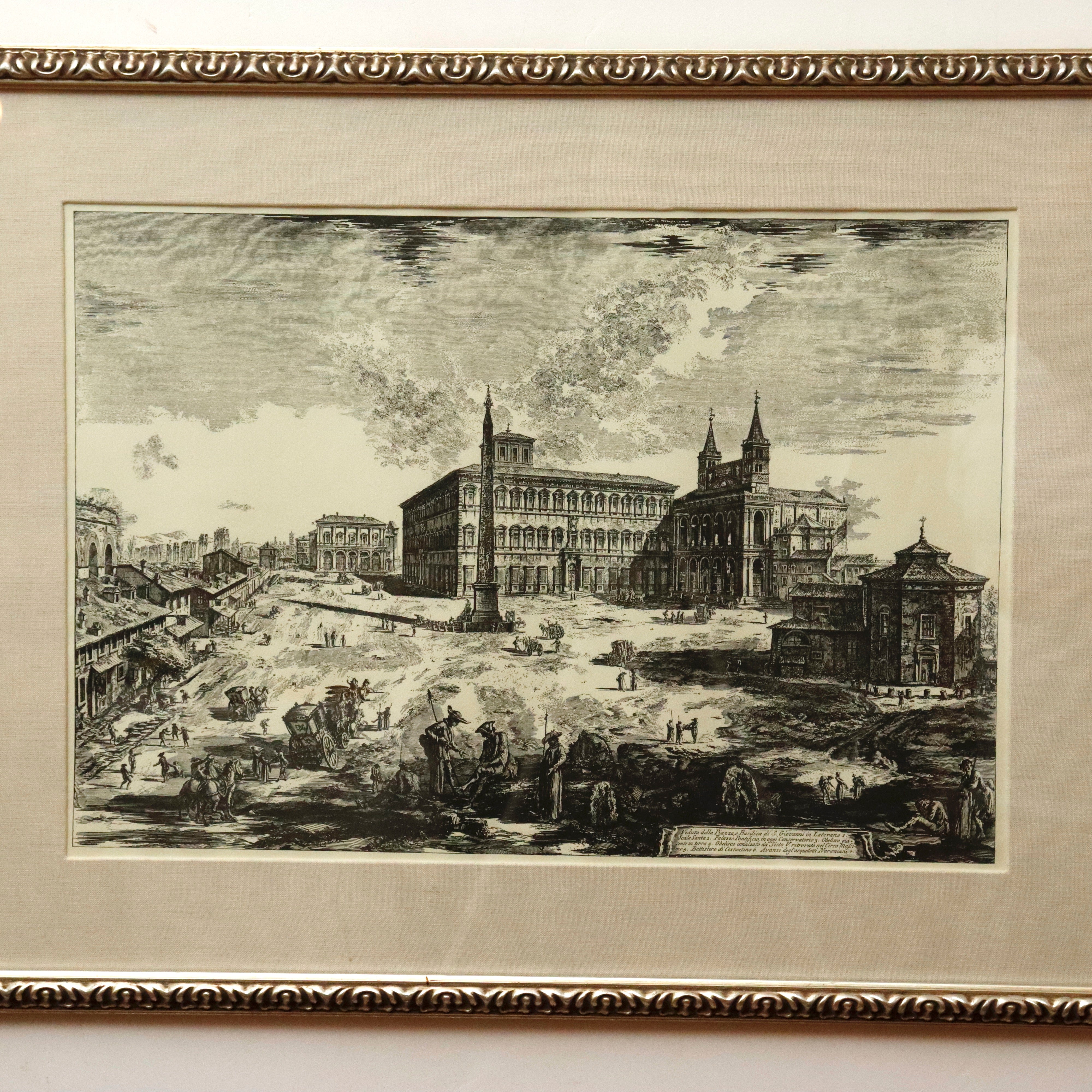 AW7-003: After Giovanni Battista Piranesi Veduta della Piazza e Basilica di D. Giovanni Engraving