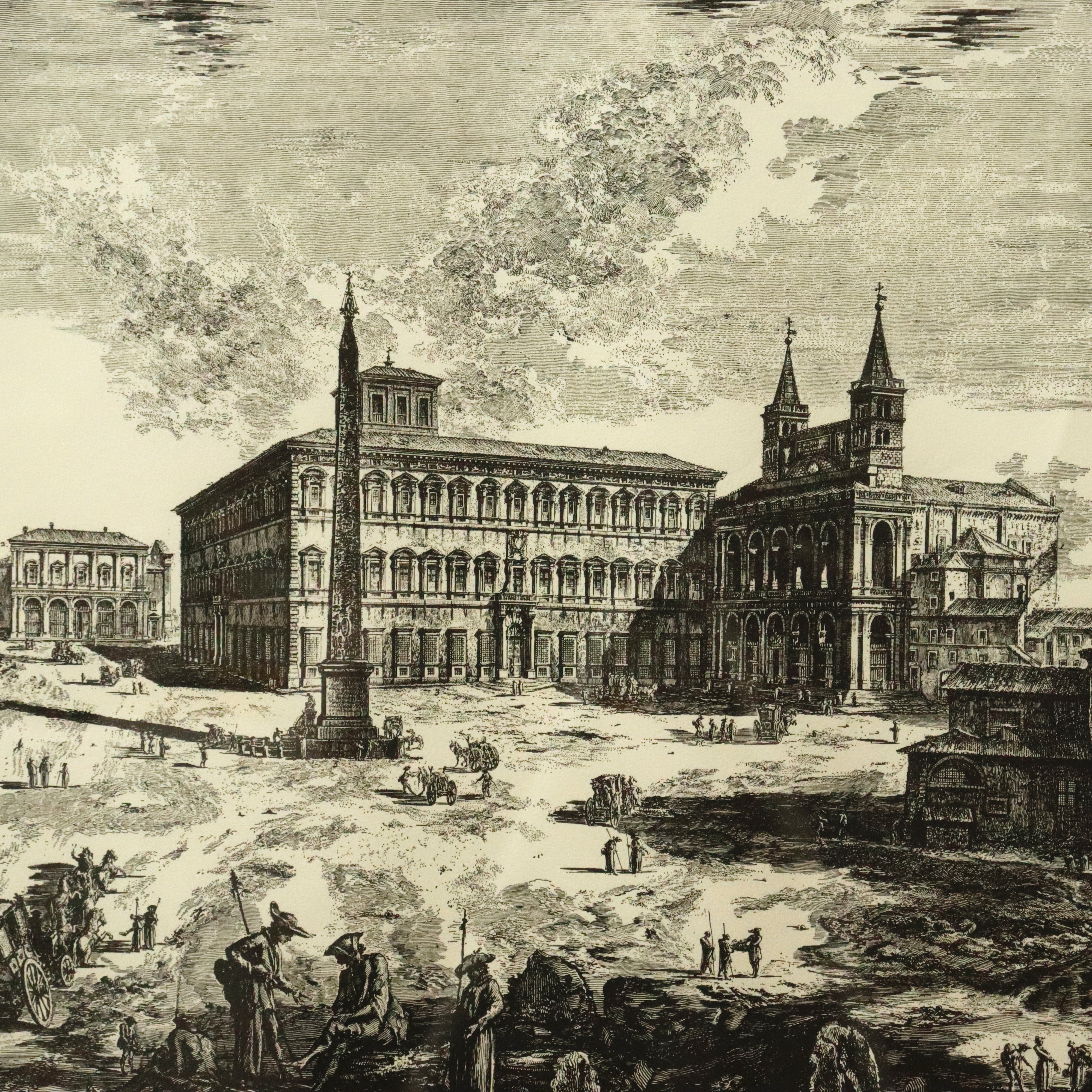 AW7-003: After Giovanni Battista Piranesi Veduta della Piazza e Basilica di D. Giovanni Engraving