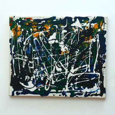 After Jackson Pollack Abstract Expressionist Drip Technique Painting | Work of Man