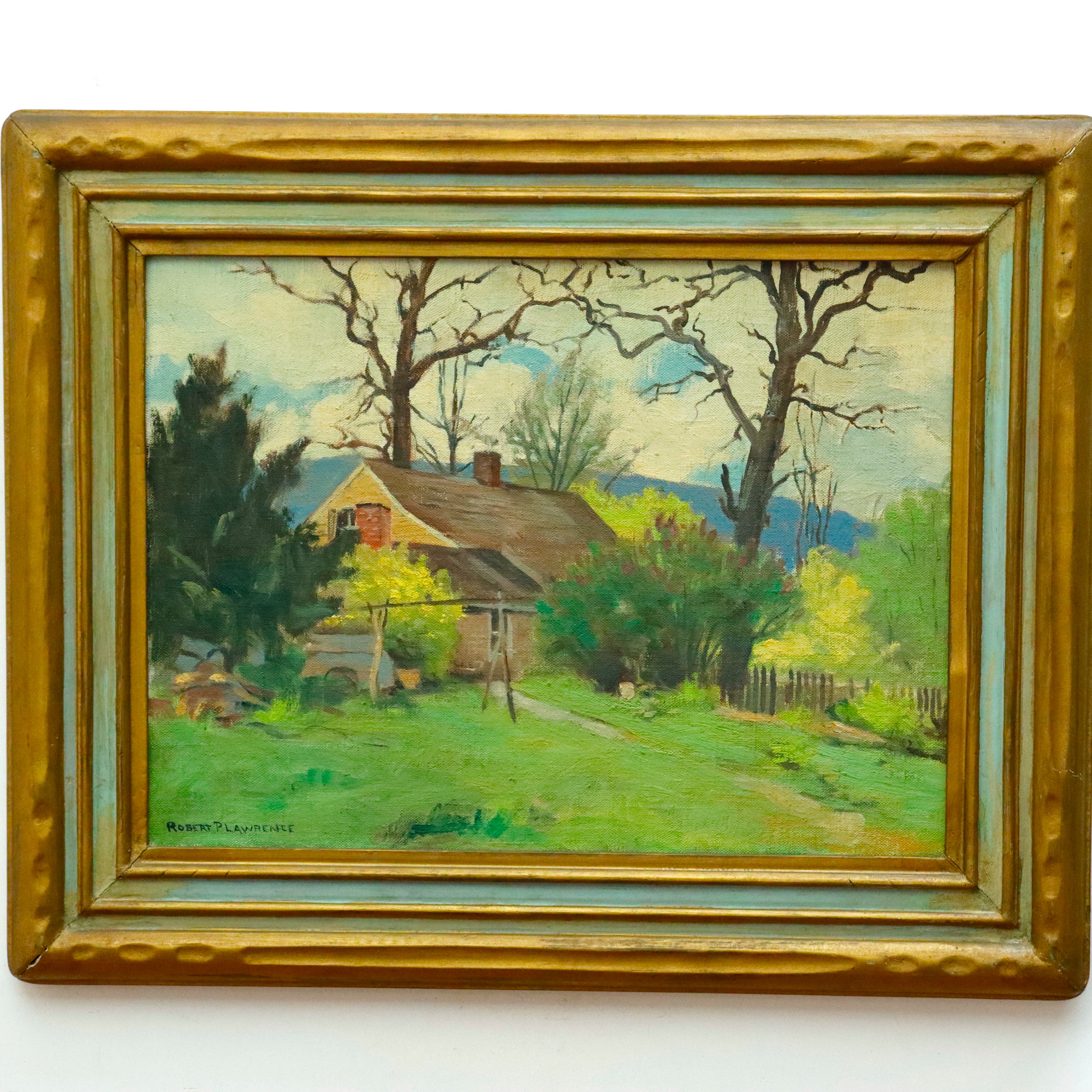 AW050: Robert Pearson Lawrence New England Landscape Oil Painting