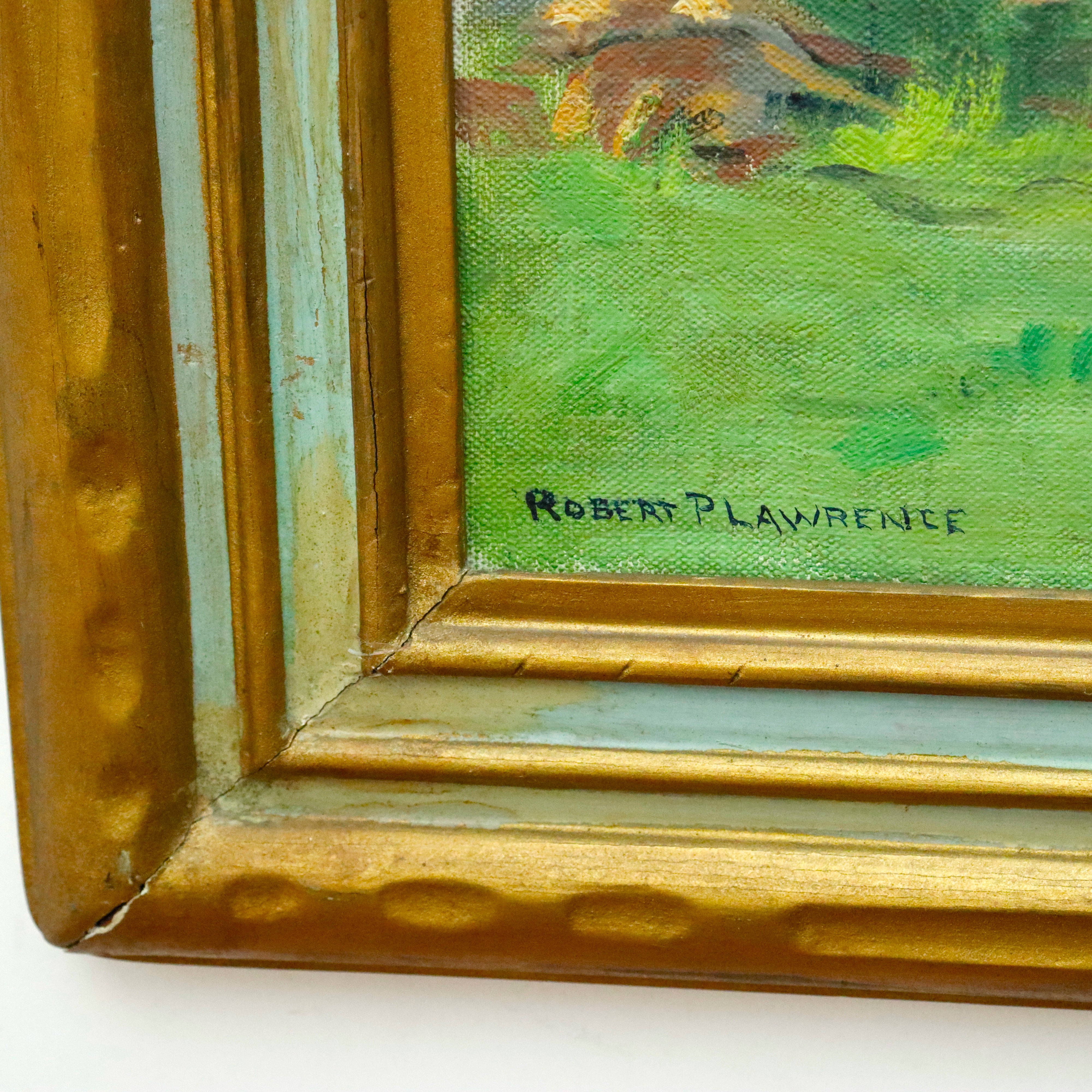 AW050: Robert Pearson Lawrence New England Landscape Oil Painting