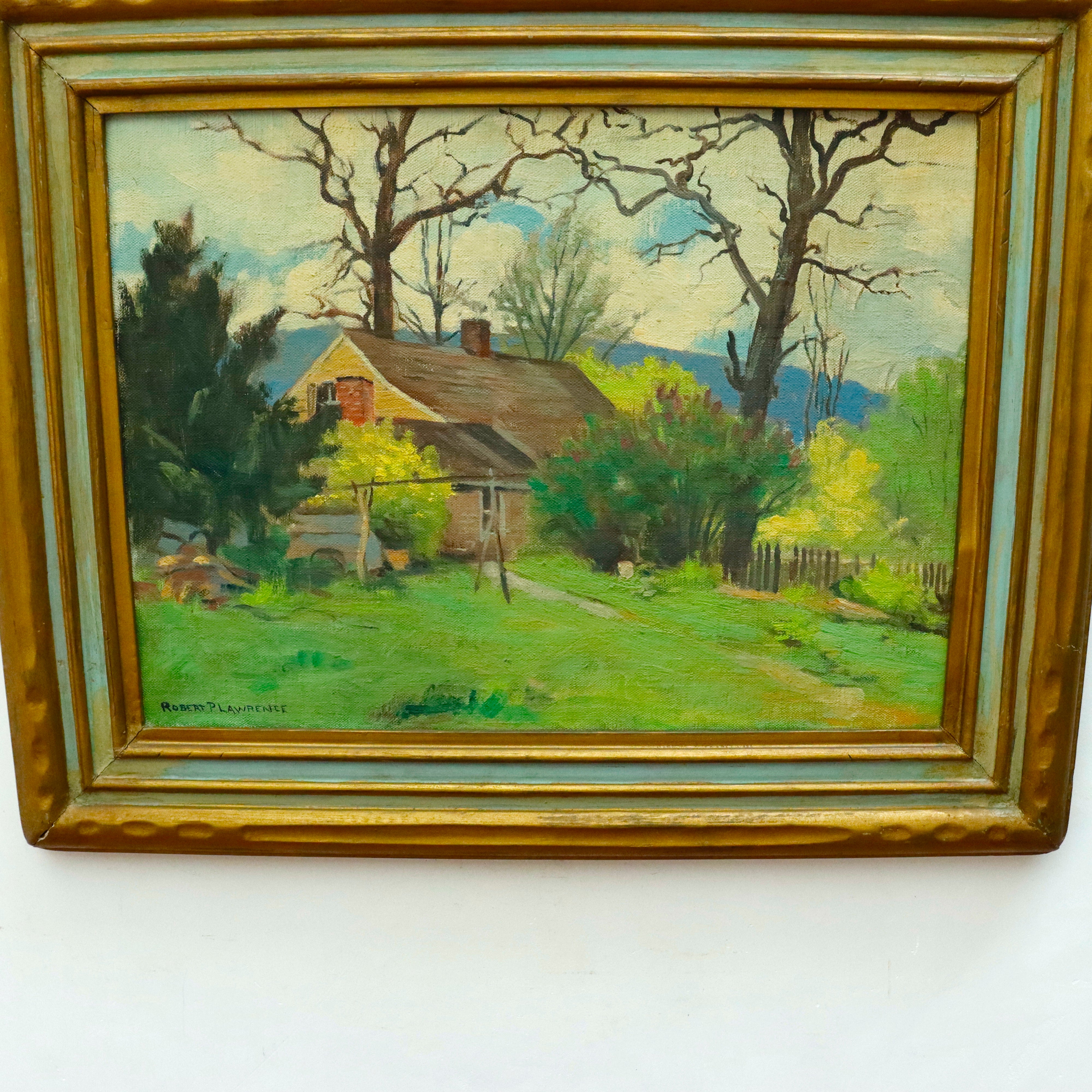 AW050: Robert Pearson Lawrence New England Landscape Oil Painting